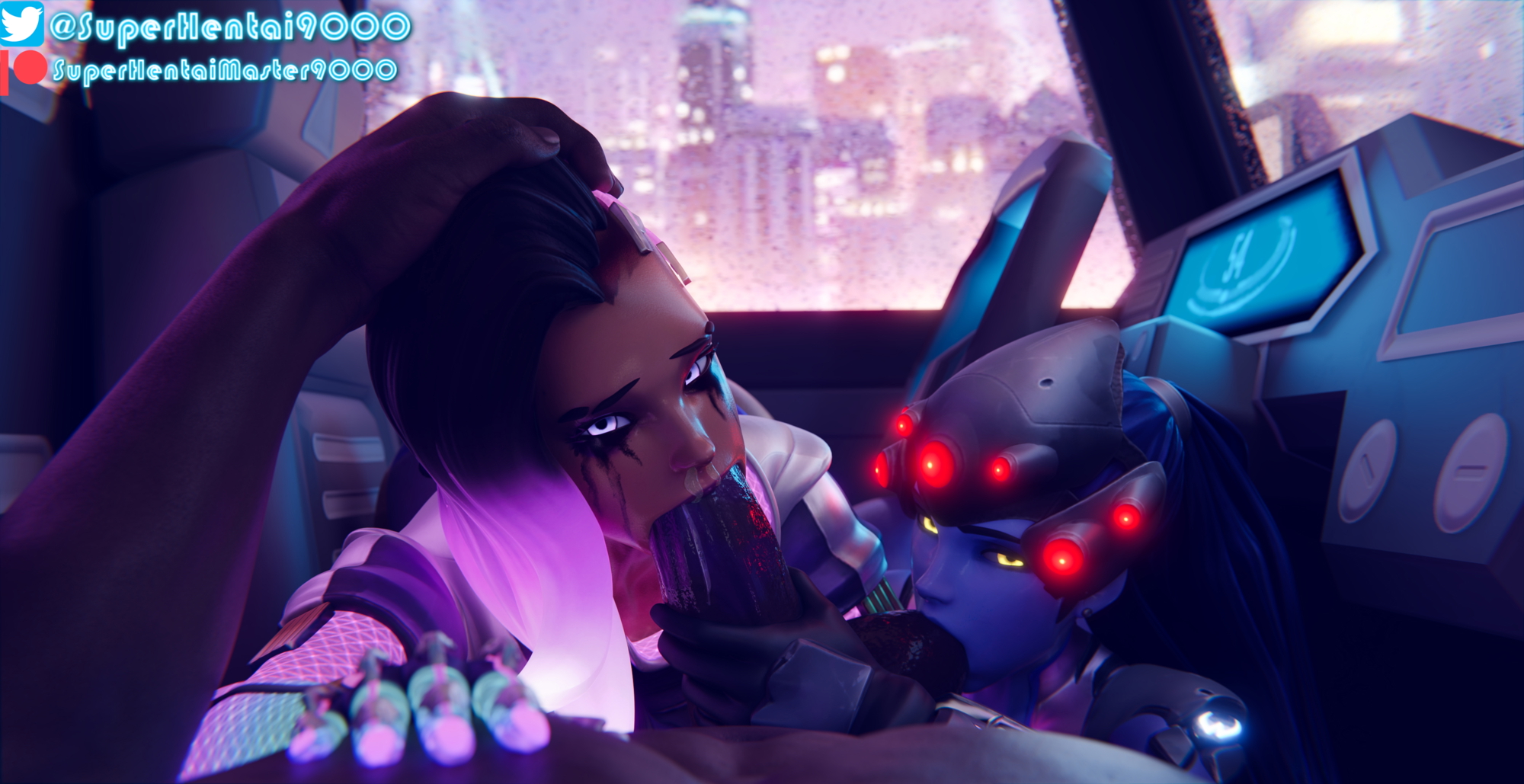 Sombra and Widowmaker BJ Overwatch Sombra Widowmaker 