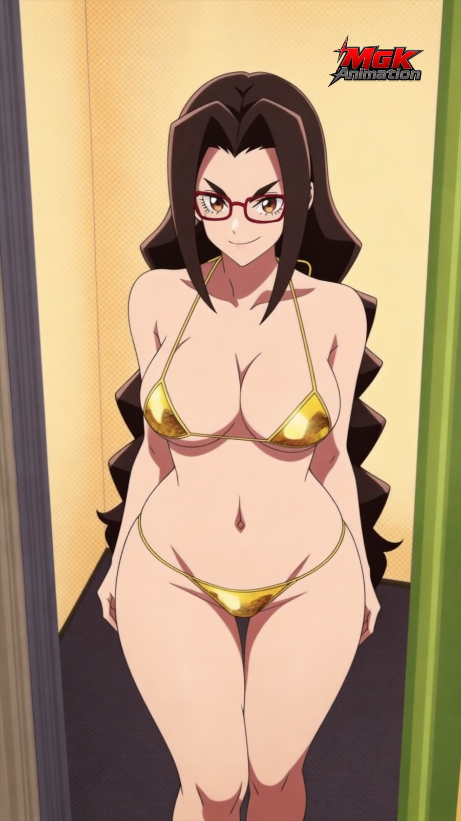 Yamato Nadeshiko in her gold jersey 🍑🥵  Sexy Ass Perfect Body Bikini Big Tits 4