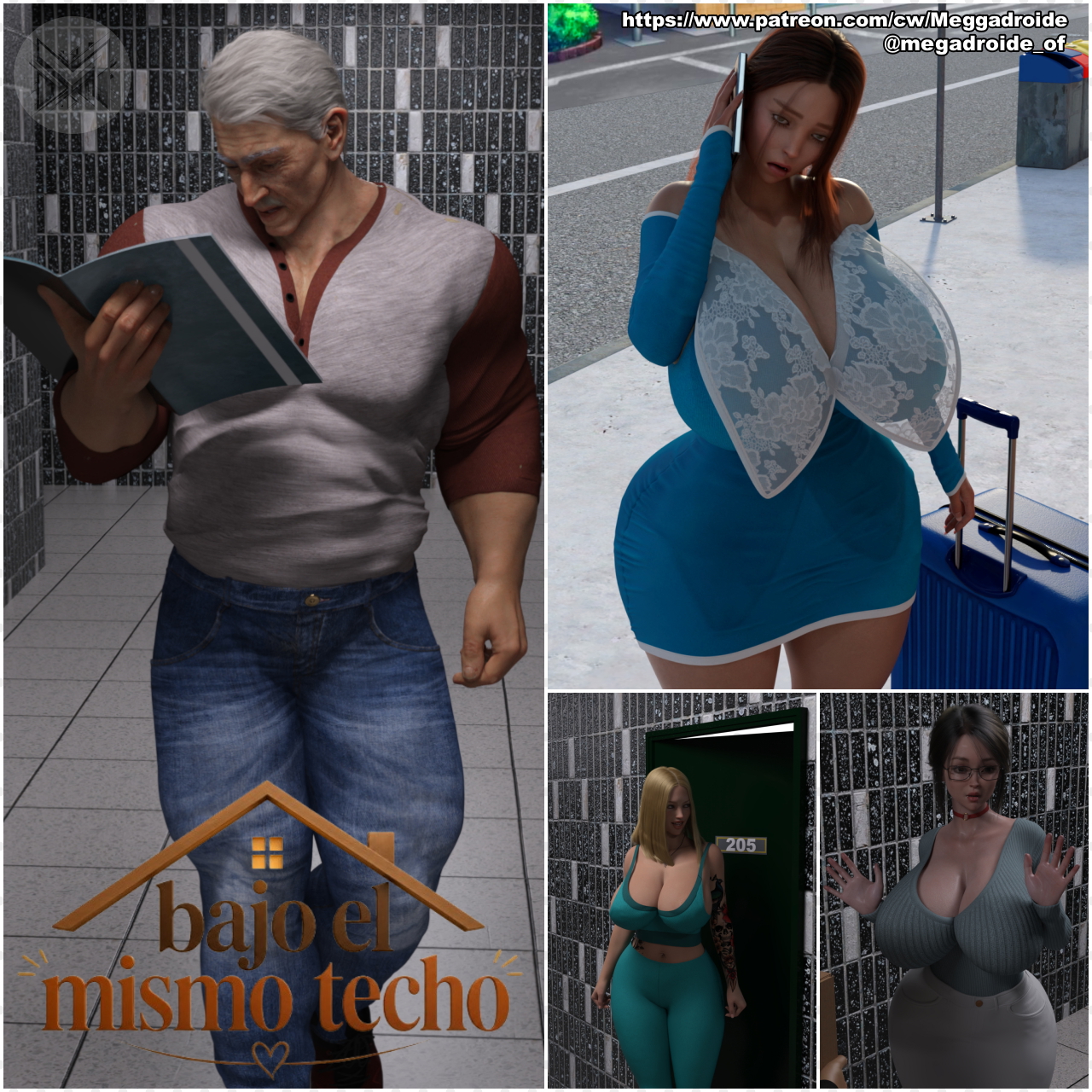 UNDER ONE ROOF CHAPTER 01 / BAJO EL MISMO TECHO CAPITULO 01 Hannah Jessica Comic Cheating Original Character Original Series Big Ass Big Breasts 2