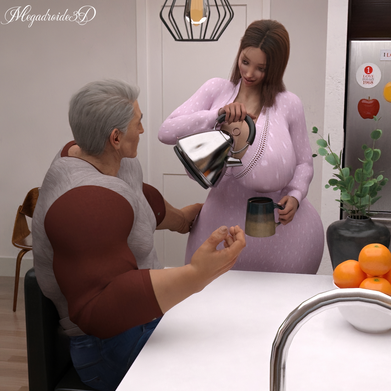 UNDER ONE ROOF CHAPTER 01 / BAJO EL MISMO TECHO CAPITULO 01 Hannah Jessica Comic Cheating Original Character Original Series Big Ass Big Breasts 5