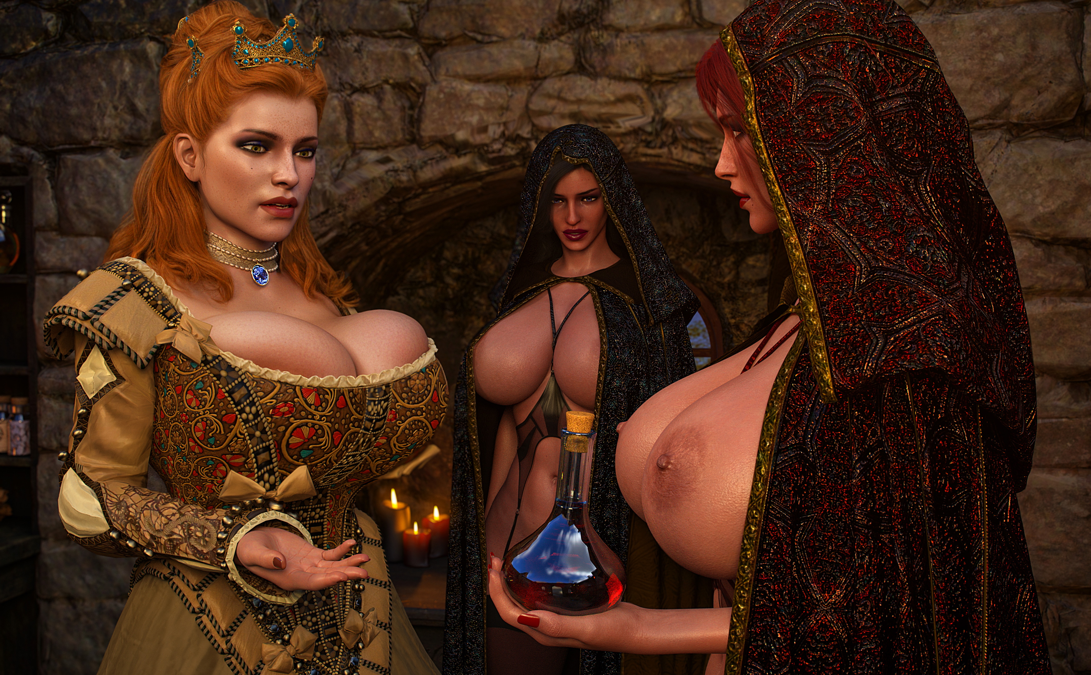The Witcher: Blood of the Moon and Flesh of the Empire The Witcher 3 The Witcher Ciri (The Witcher) Yennefer di Vengerberg Triss Merigold Anna Henrietta Big Tits Big boobs Big Ass Big Dick Comic Futanari Futa Futa On Female Futa On Futa Bimbo 5