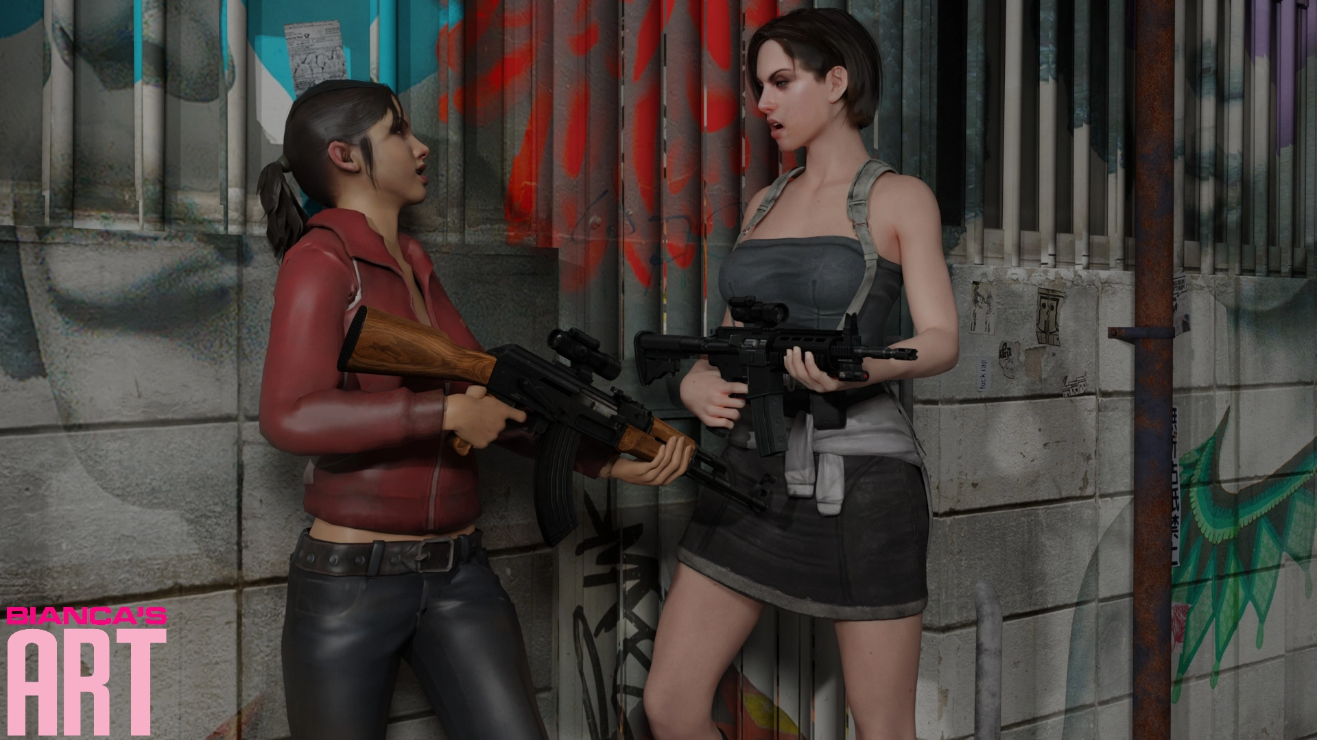 GIRLS & GUNS: SURVIVAL HORROR EDITION Jill Valentine Zoey (left 4 Dead) Left 4 Dead Resident Evil 3 Remake 