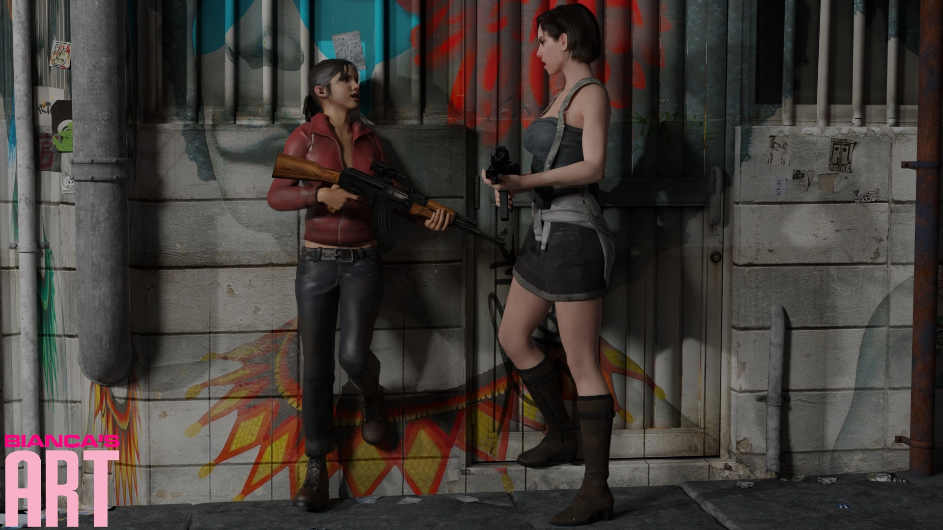GIRLS & GUNS: SURVIVAL HORROR EDITION Jill Valentine Zoey (left 4 Dead) Left 4 Dead Resident Evil 3 Remake  2