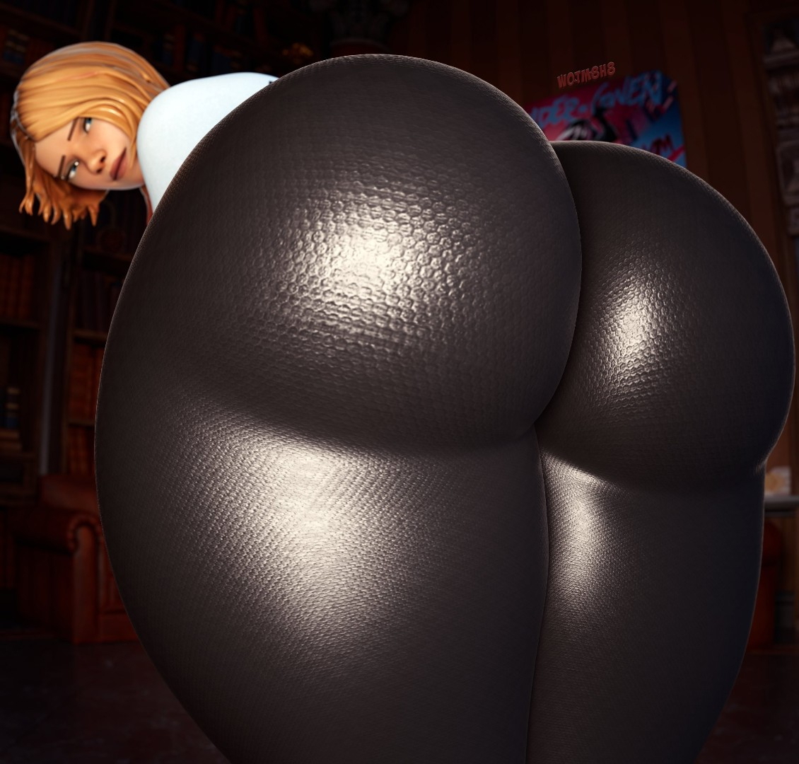 🕸️ Spider-Gwen/Gwen Stacy 🕸️ Gwen Stacy Spider gwen Fat Ass Thick Thighs Thick Thick Ass Bent Over Looking Back Sexy Fuckable Bubble Butt 21