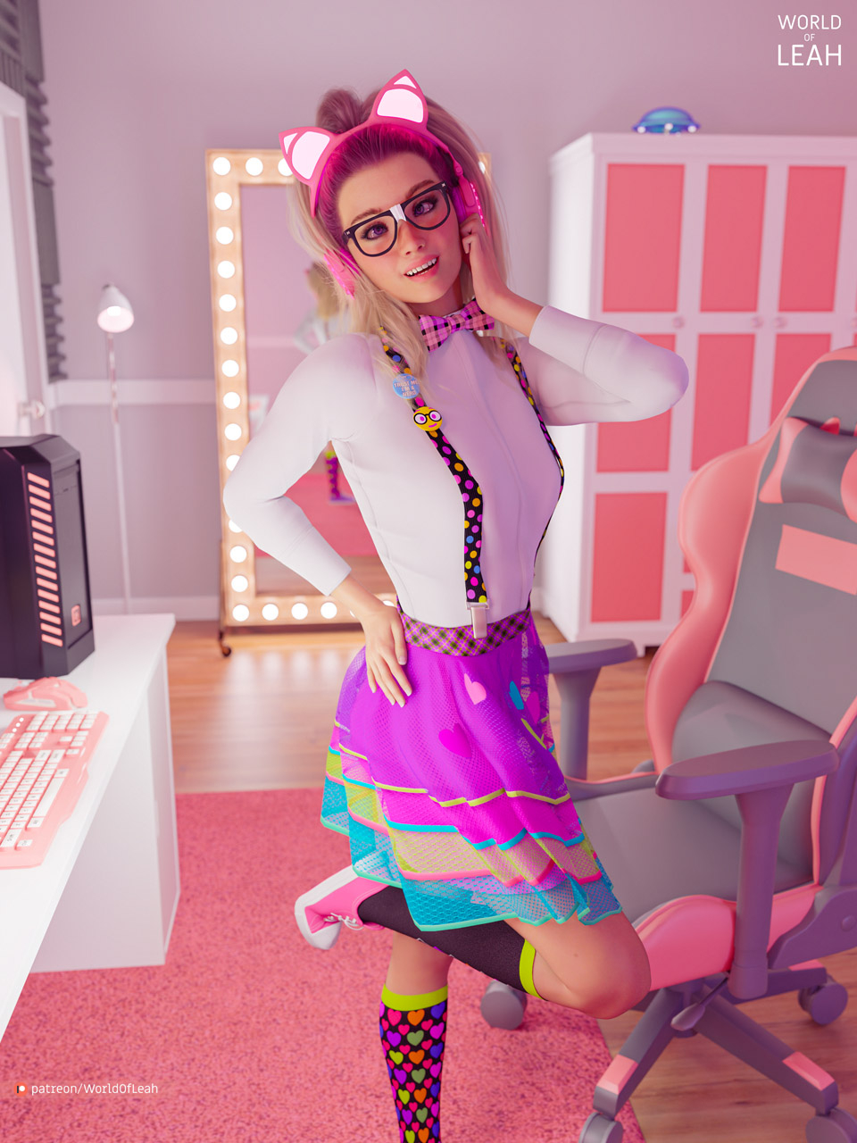 Kendall dressed as a Nerd Kendall Greene 3d Porn Blonde Pose Posing Petite Nerd Gamer Girl