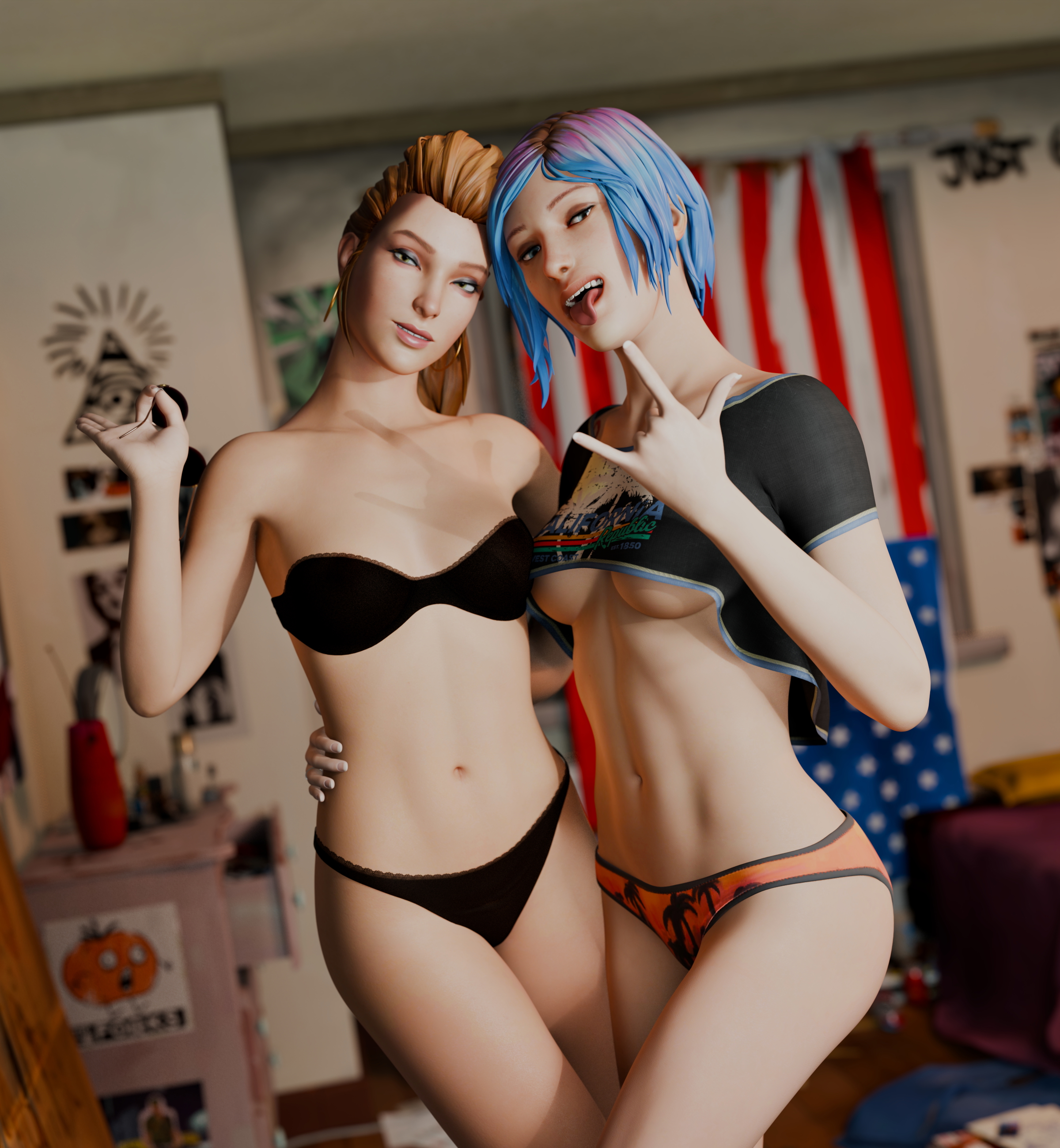 Besties (Life is Strange) Life Is Strange Rachel Amber Chloe Price Pinup Lesbian Softcore 3d Porn