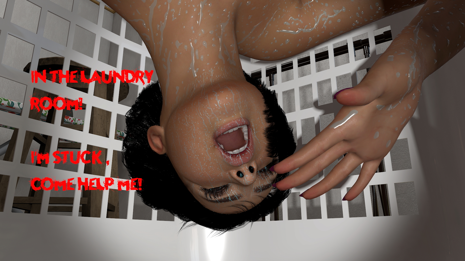 Dirty Laundry  Milf 3d Porn Big Tits Big Cock Cum Covered Stuck Rough Sex Doggy Style Deep throat Cunnilingus Cum In Throat 37