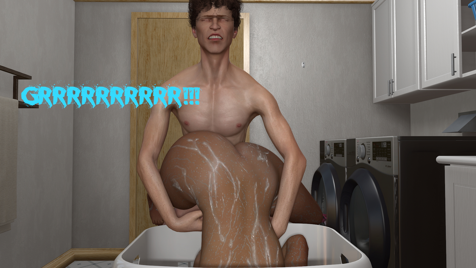 Dirty Laundry  Milf 3d Porn Big Tits Big Cock Cum Covered Stuck Rough Sex Doggy Style Deep throat Cunnilingus Cum In Throat 59