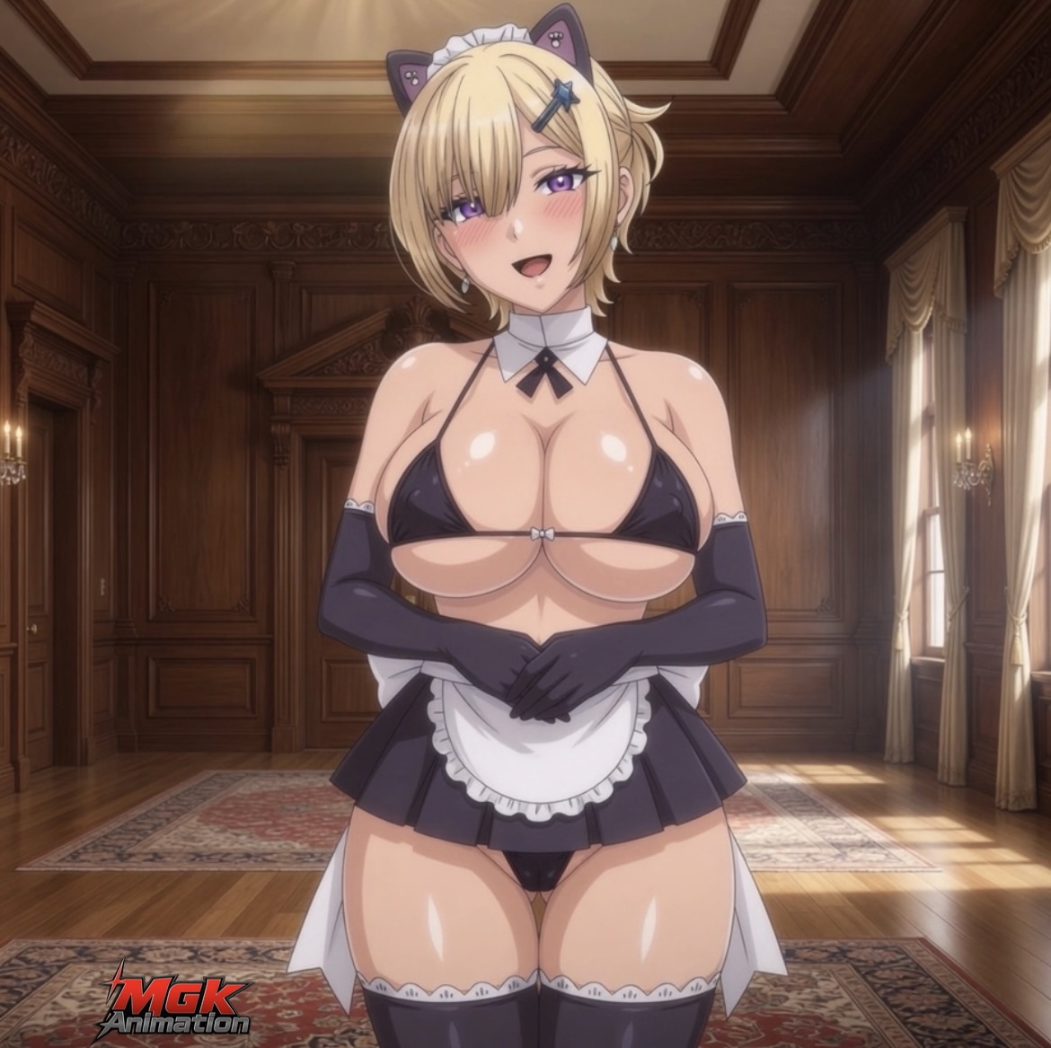 Hoshino Akira The Maid 🔞🥵  Maid Sexy Big Tits Big boobs Perfect Body