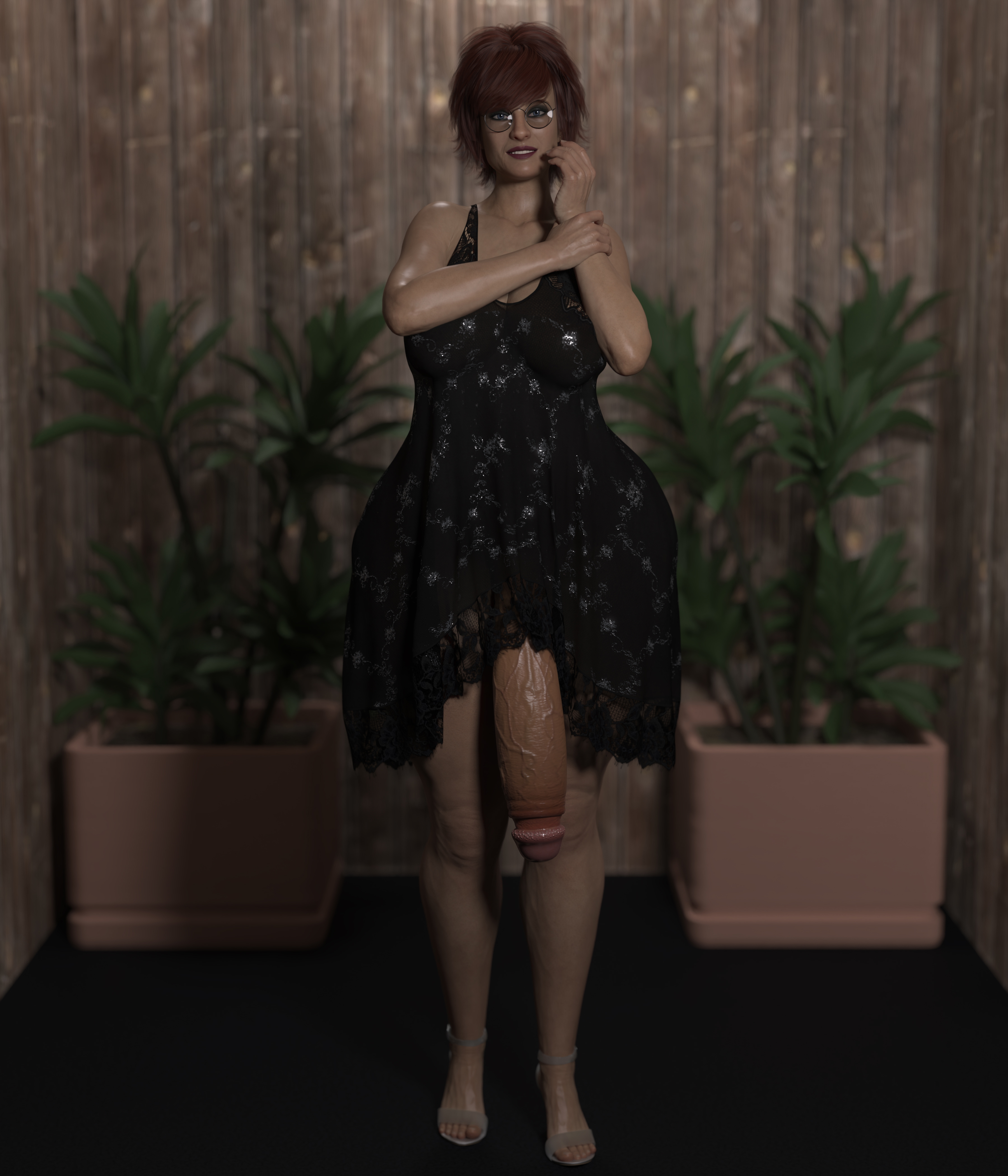 Diana Pinup  Futa Futanari Tall Mature Granny Pinup Big Dick Big Cock