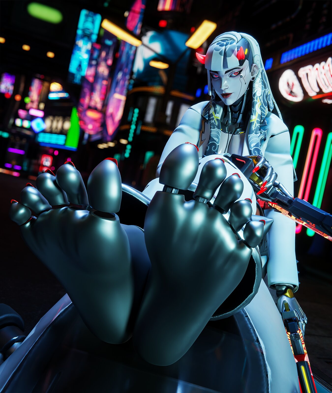 Shion Set Overwatch Feet Futa Futanari Cyberpunk Robot Robot Girl Ass 10
