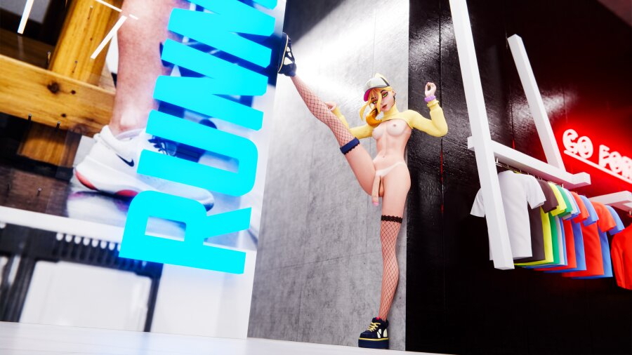 Helsie Set Helsie Fortnite Big Cock Futanari Futa Sport Fishnet Stockings Breasts Blonde 14