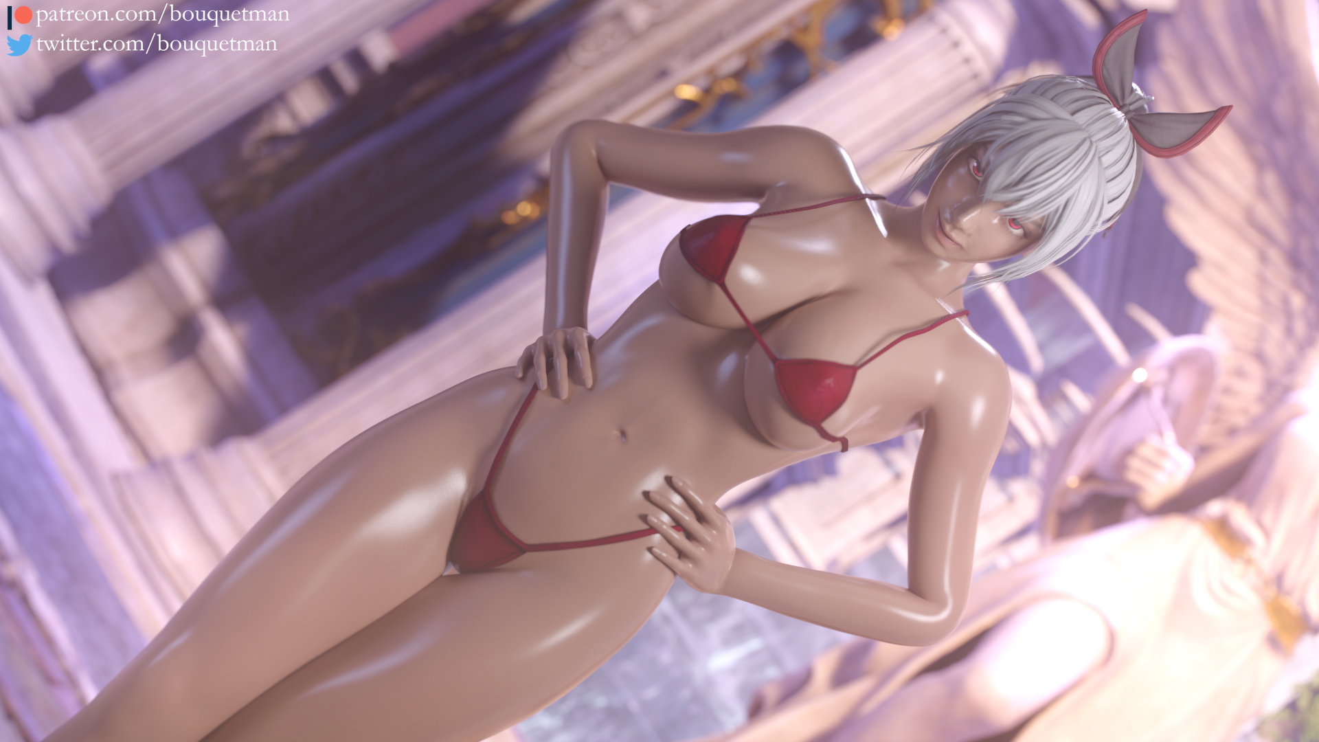 Cassandra Pin-up 2 Cassandra Alexandra Soul Calibur 3d Porn Pinup Nude Naked Pink Nipples Big Tits Big boobs Swimsuit Beach Pubic Hair Pussy 5