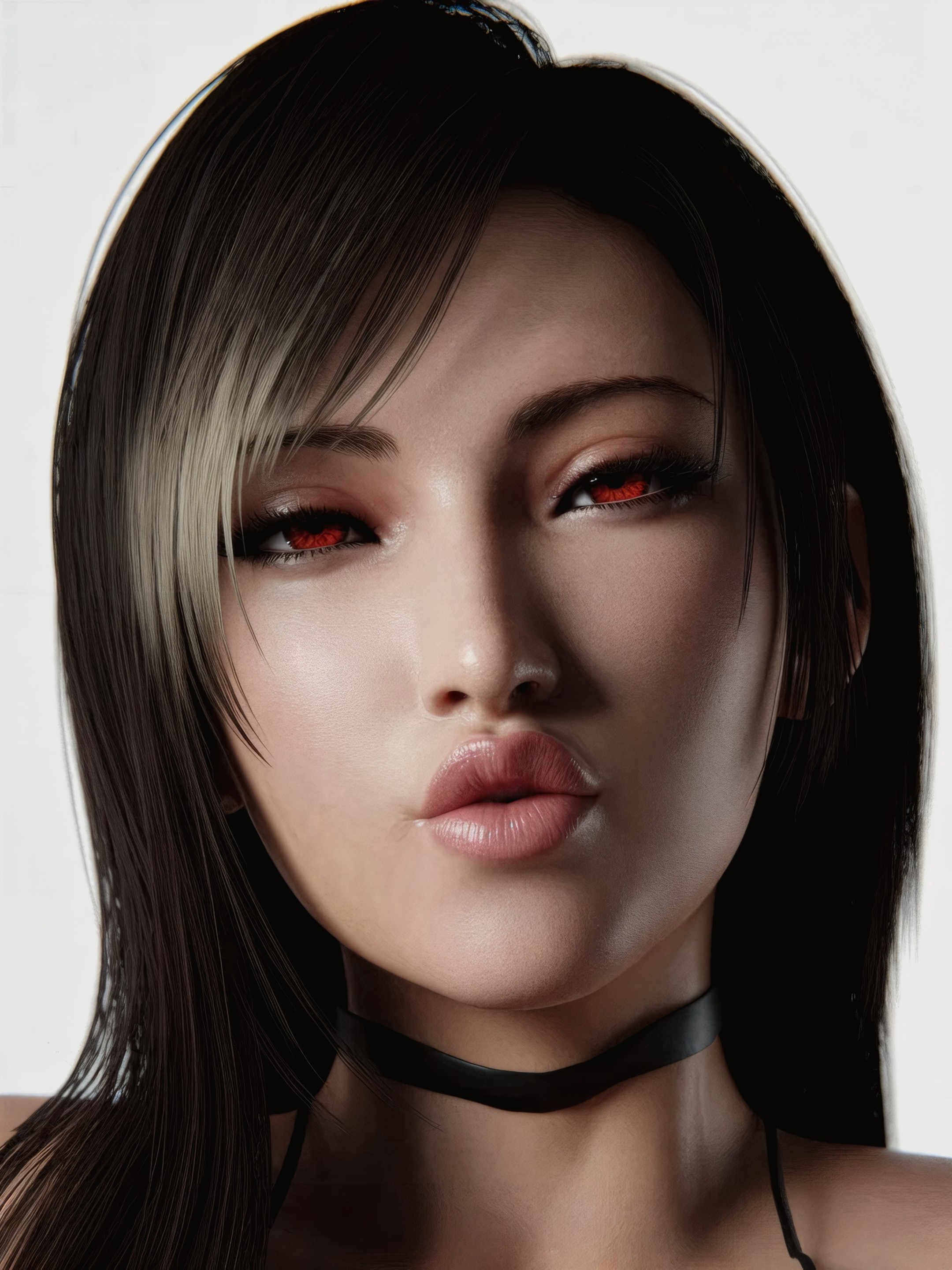 tifa lockhart s 💋 Final Fantasy Tifa Lockhart Red Eyes Blonde Hair Photorealistic