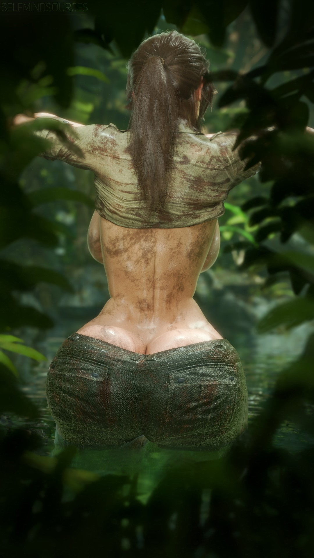 🤍lara croft🤍 Lara Croft Light Skinned Female Big Ass Bent Over Sexy Sexy Ass 3d Porn 5