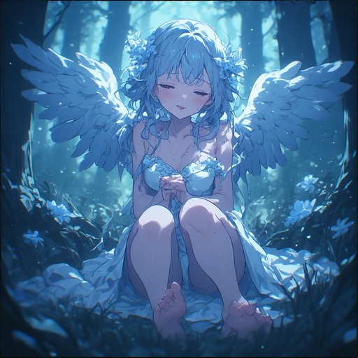 Sexy Angel in the forest