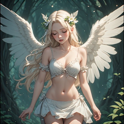 Sexy Angel in the forest