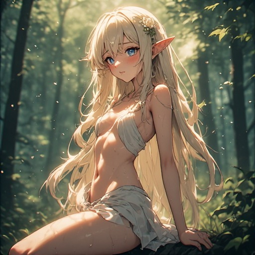 Sexy Angel in the forest