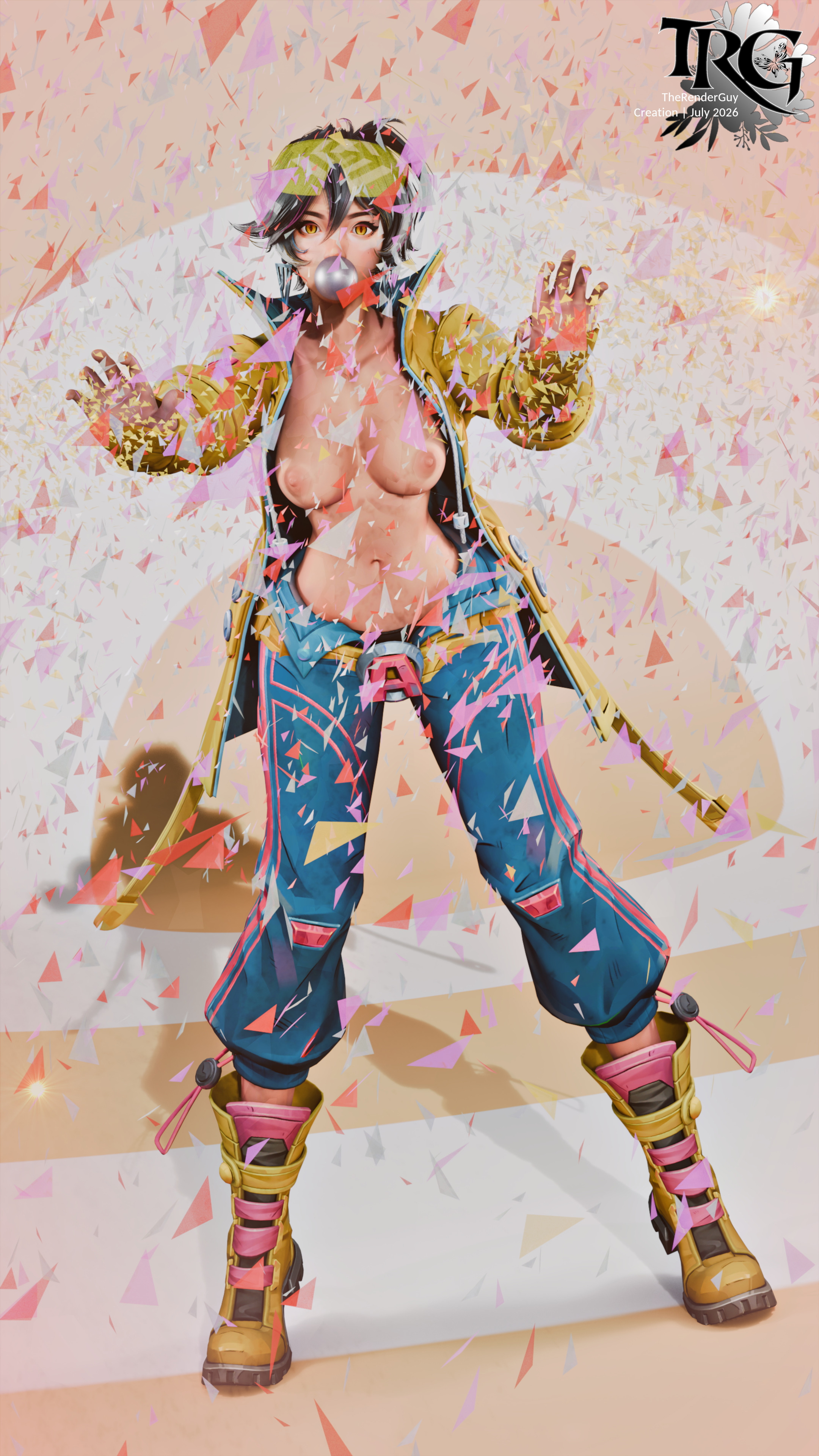 Jubilee striking her power pose  UHD  Topless