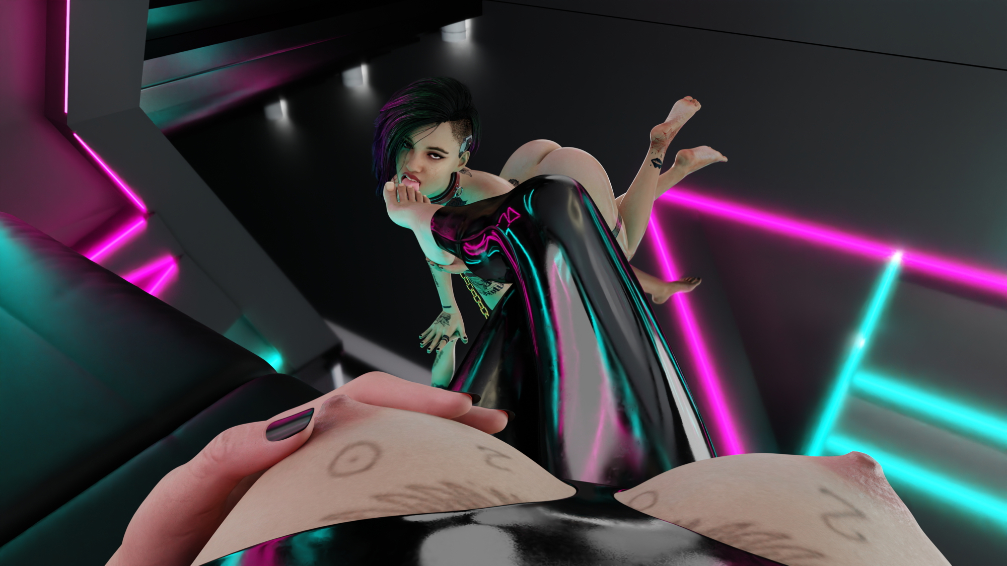 Ms. Stout now has her very own little corporate bootlicker LATEX VERSION Meredith Stout Judy Alvarez Cyberpunk2077 High Heels Feet Licking Feet Long Legs Collar Chained Cyberpunk 3d Porn Nude Sexy Ass Rule34 Boobs Naked Natural Boobs Lesbian 6