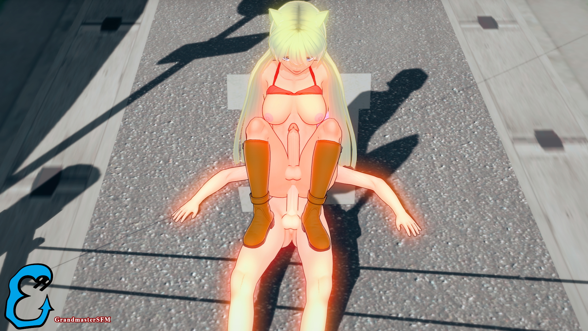 Learning To Ride Original Character Original Reverse Cowgirl Reverse Cowgirl Position Futanari Futa Male On Futa Dickgirl 3