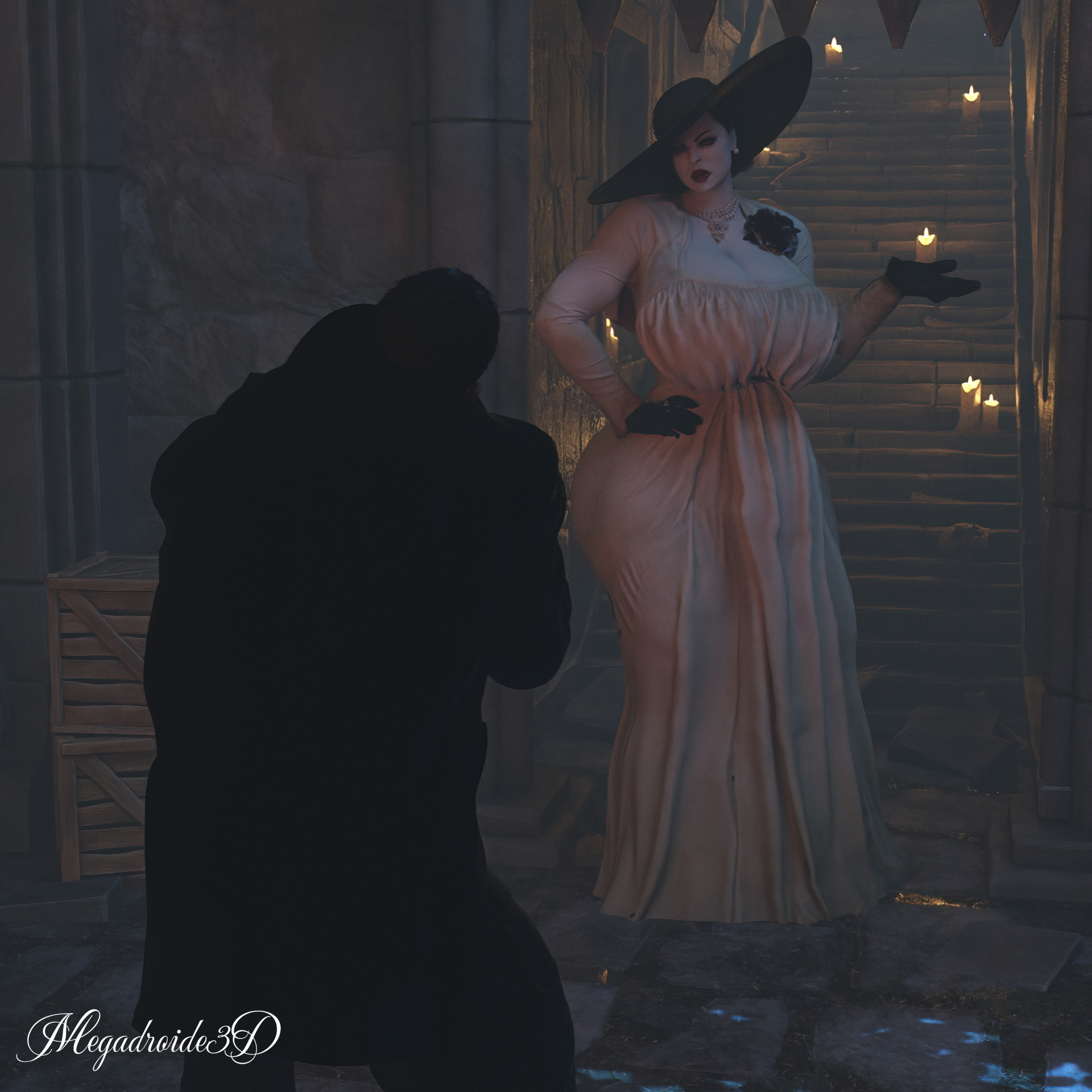 VILLAGE ORIGINS - CHAPTER 01 - (35 pages) Resident Evil Lady Dimitrescu Comic Big Ass Big Dick Vaginal Penetration Muscle Bondage Vampire 3