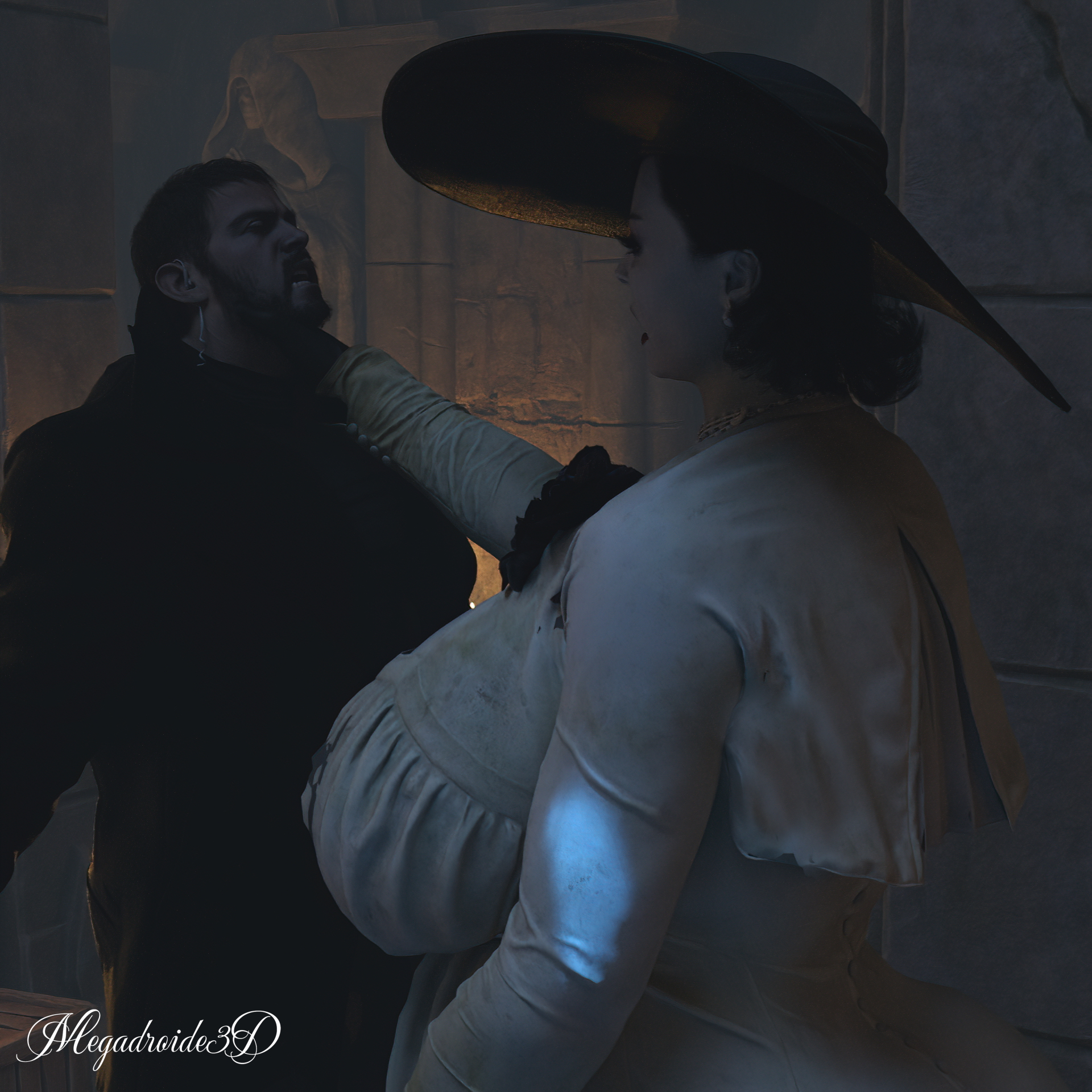 VILLAGE ORIGINS - CHAPTER 01 - (35 pages) Resident Evil Lady Dimitrescu Comic Big Ass Big Dick Vaginal Penetration Muscle Bondage Vampire 4