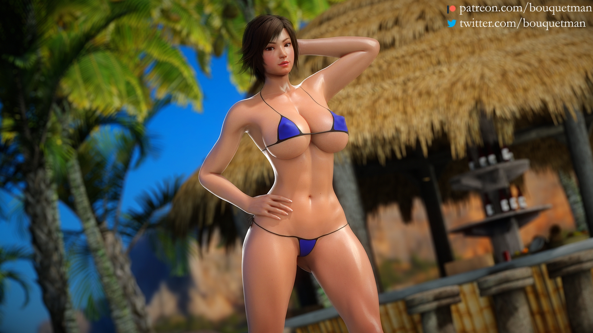 End of Summer pin-up set Samurai Showdown Soul Calibur 3d Porn Pinup Nude Naked Swimsuit Natural Boobs Natural Tits Abs Fit Shaved Pussy Pubic Hair Pink Nipples Ass Big Ass Tanning Beach 8