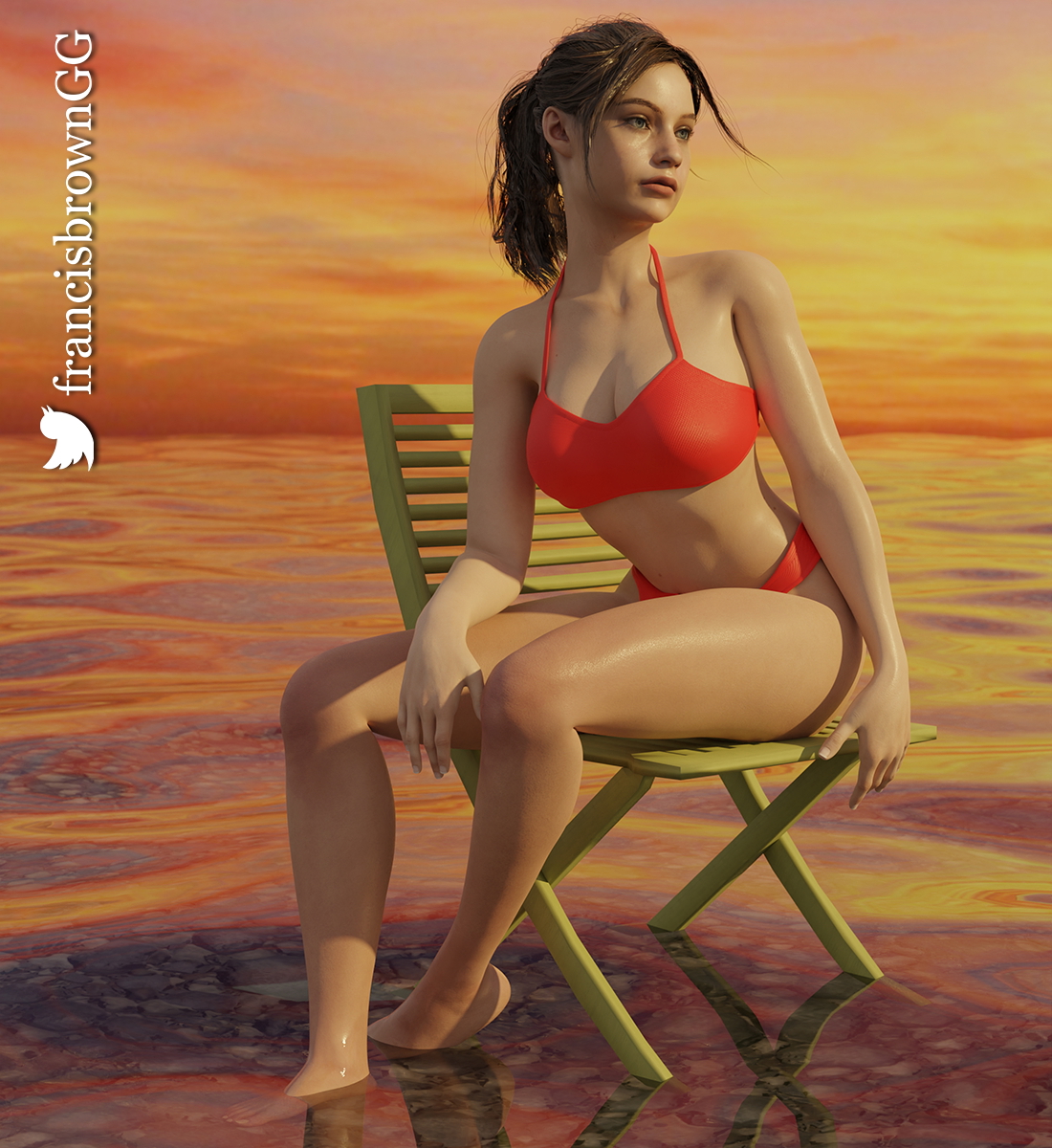 By the Sun Resident Evil 2 Remake Claire Redfield Bikini