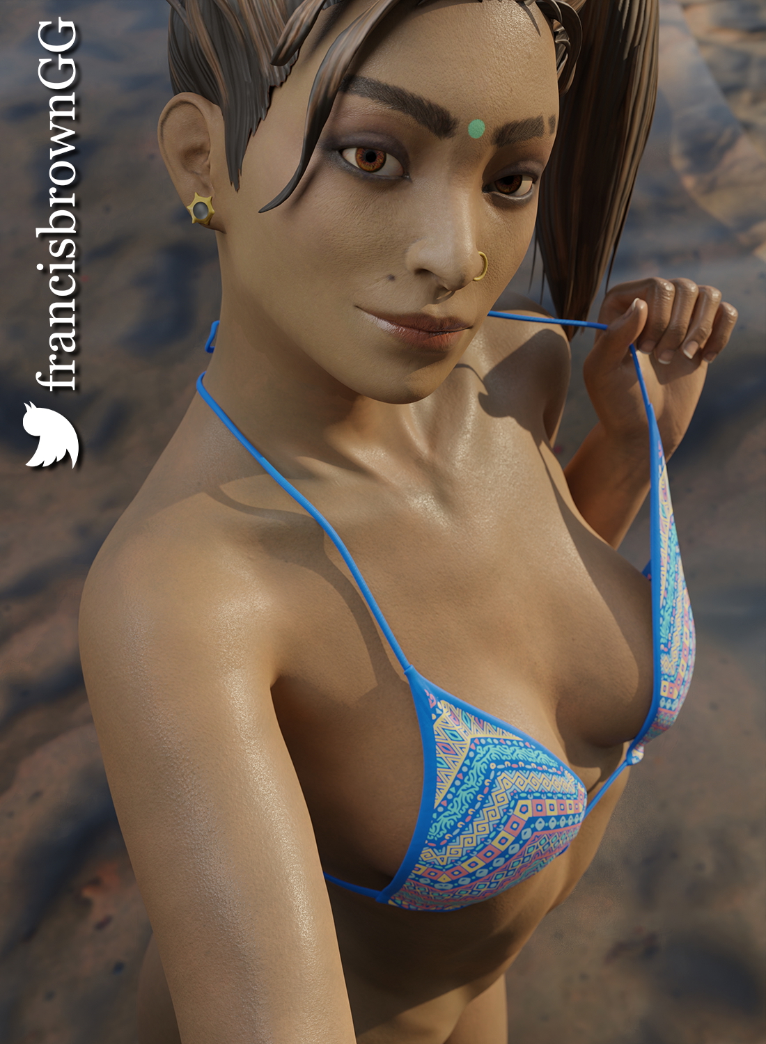 Rampart on Beach Rampart Apex Legends Beach Bikini