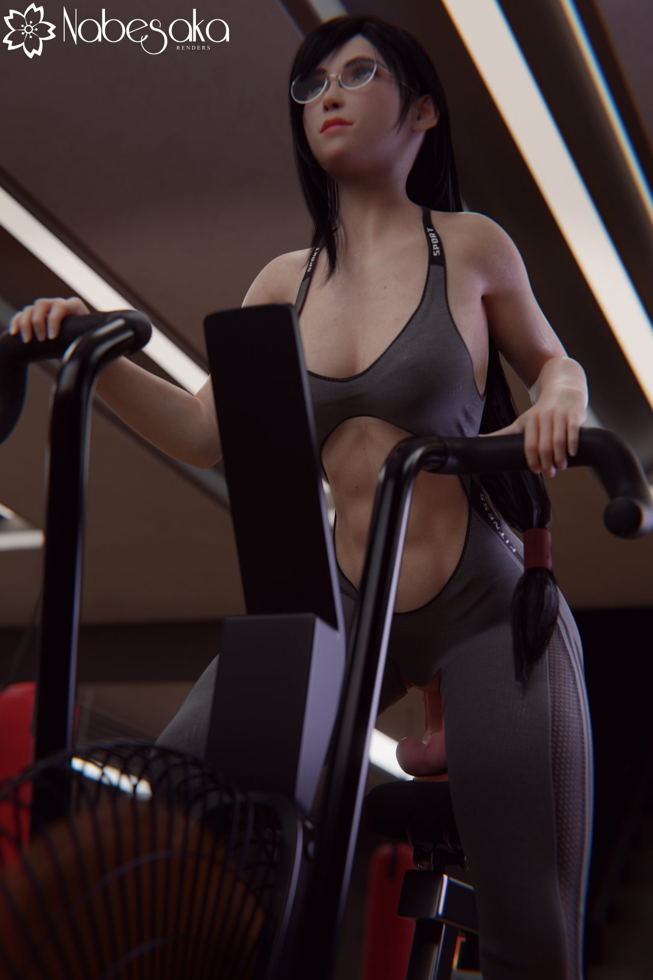 Tifa & the Exercise Bike Tifa Lockhart Final Fantasy 7 Remake Dildo 2