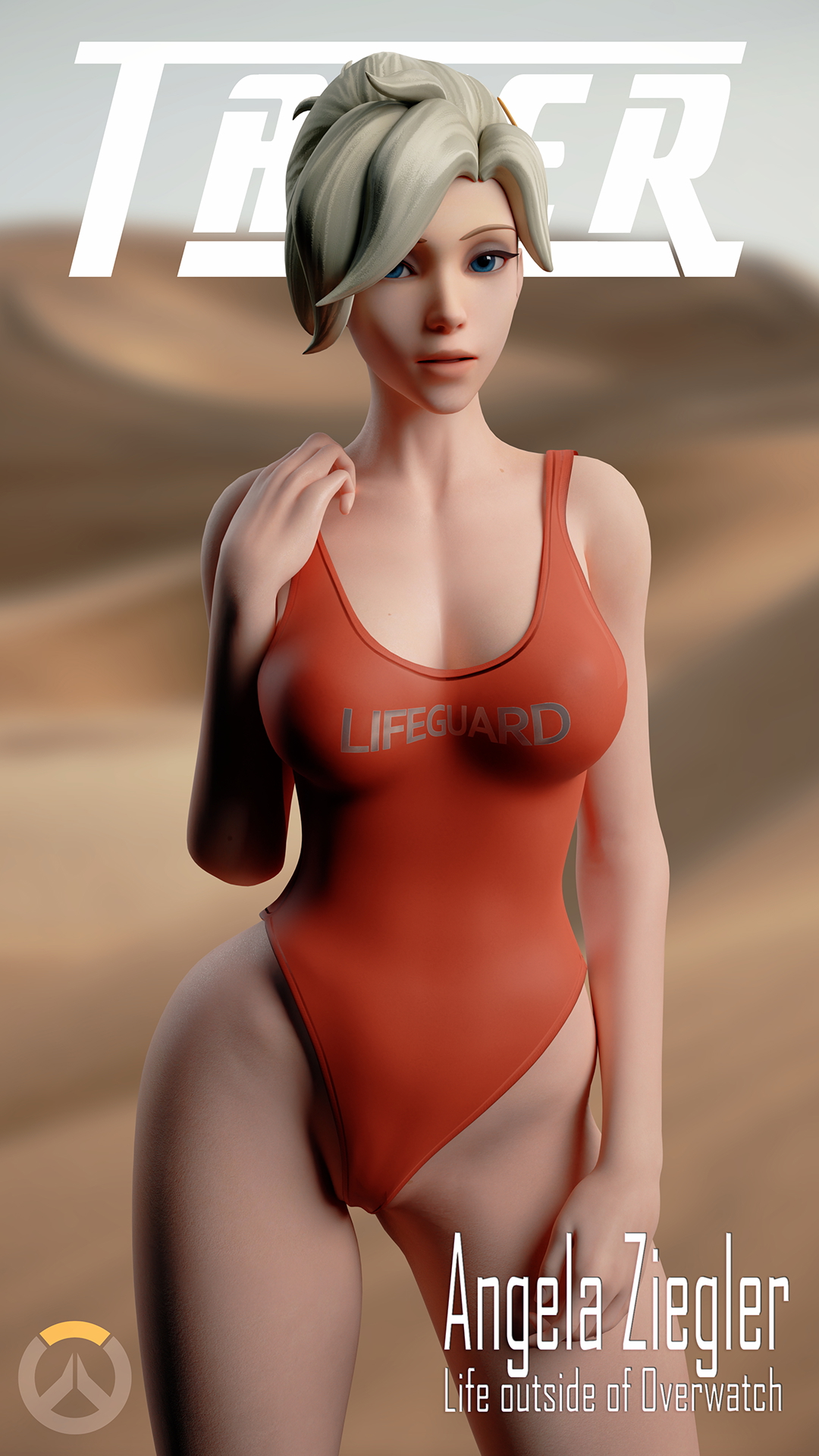 Playboy? nah! TAKER! New erotic magazine! Mercy Overwatch 3d Porn Nude Alt Version Swimsuit Pink Nipples Pussy Natural Boobs Natural Tits Magazine
