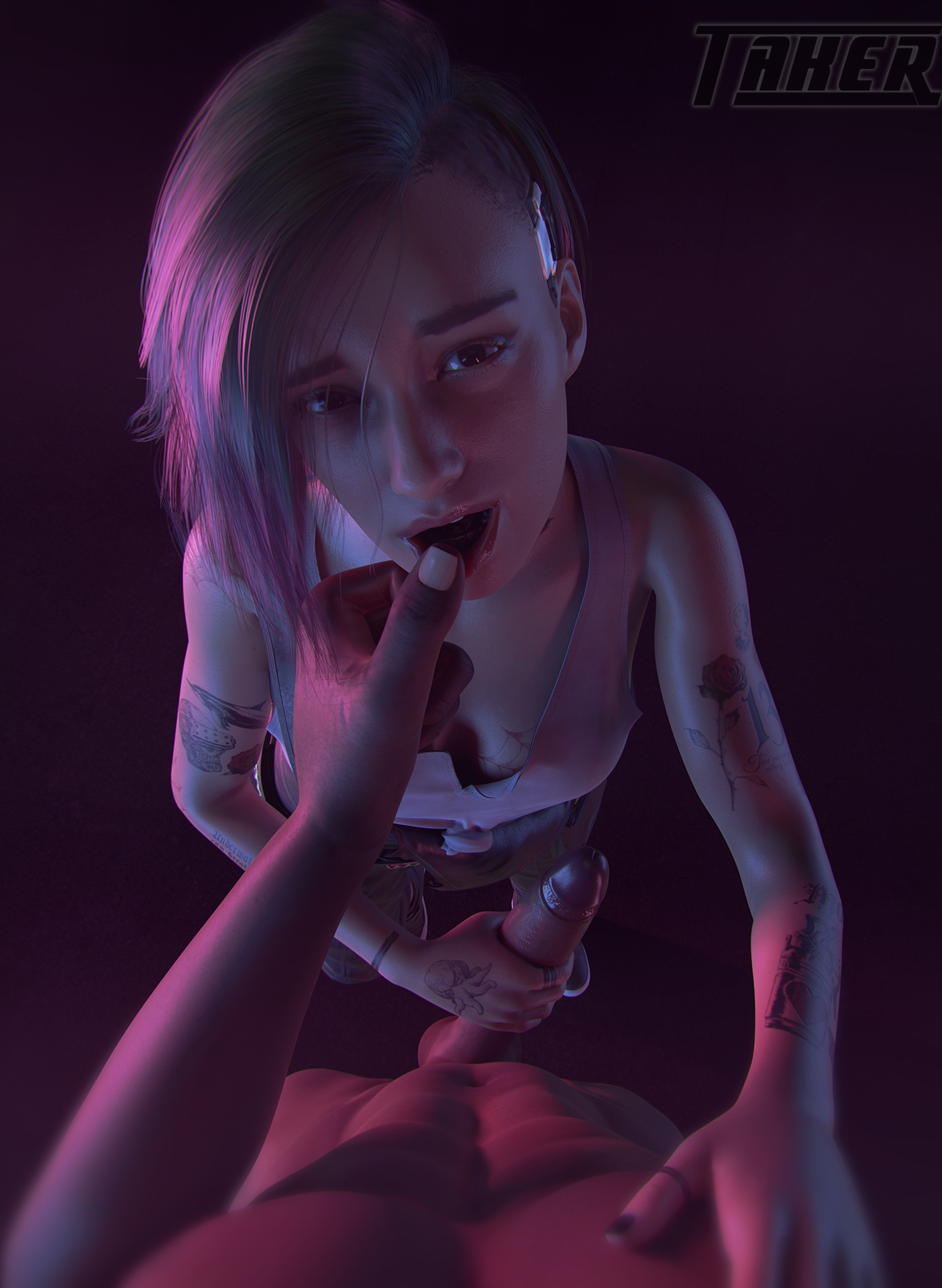 "You have such a muscular body..." Judy Alvarez Cyberpunk2077 3d Porn Nude Natural Boobs Natural Tits Naked Teen Alt Version Undressed Handjob Bwc 2