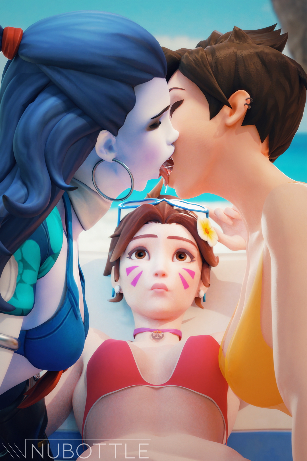Yeah, they had a bit too many Piña Coladas Overwatch Dva (overwatch) Widowmaker Tracer 3d Porn Nude Naked Nature Beach Alt Version Bwc Natural Boobs Outdoor Sex Swimsuit Kissing Lesbian Topless Threesome