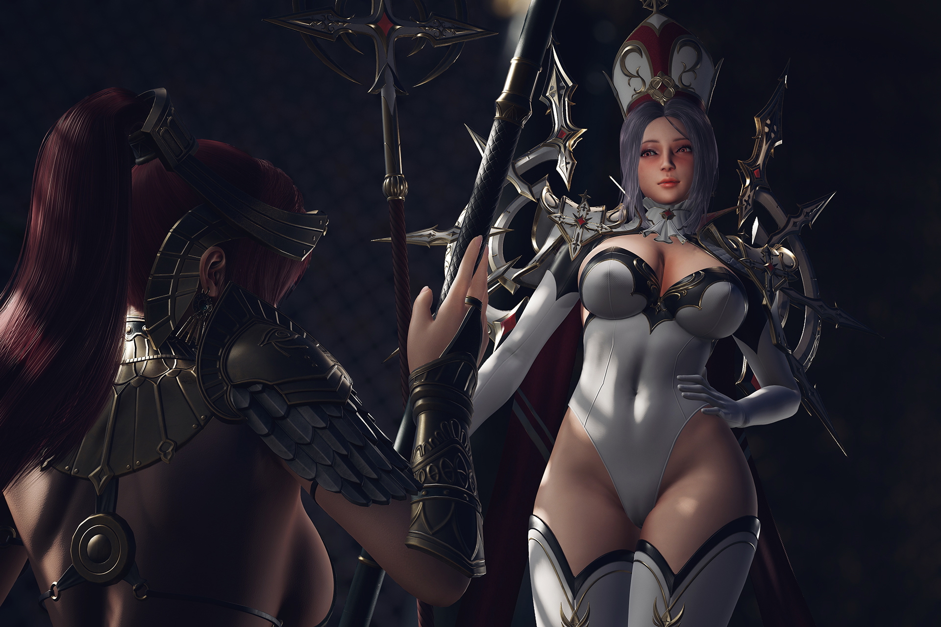 Queen Primrose and High Priestess High Priestess Primrose Boobs Armor Nude Big Tits Big Breasts Close Up Ass Big Booty