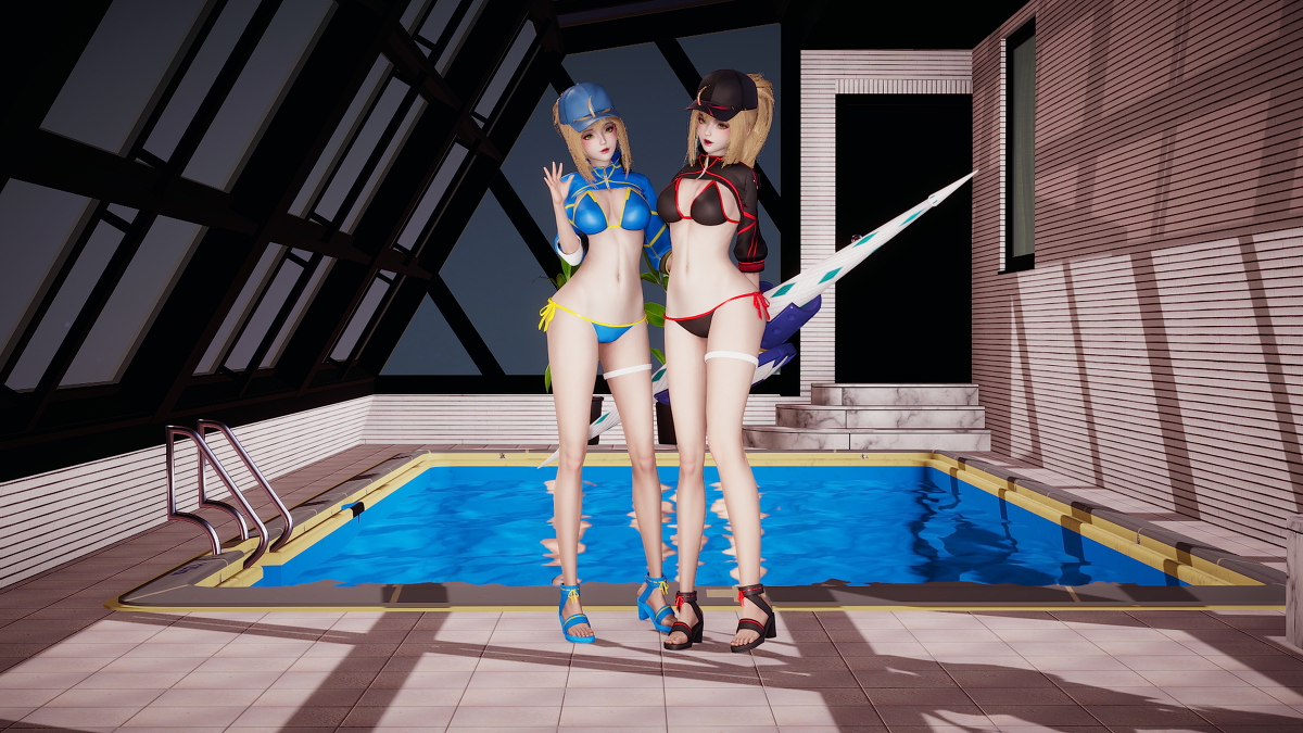 Honey Select 2 (Shinyuki heroine XX / mysterious heroine XX) Honey Select 2 Petite Teen Hentai 3d Porn Pubic Hair Pussy Pink Nipples Pool Feet Natural Boobs Natural Tits 2