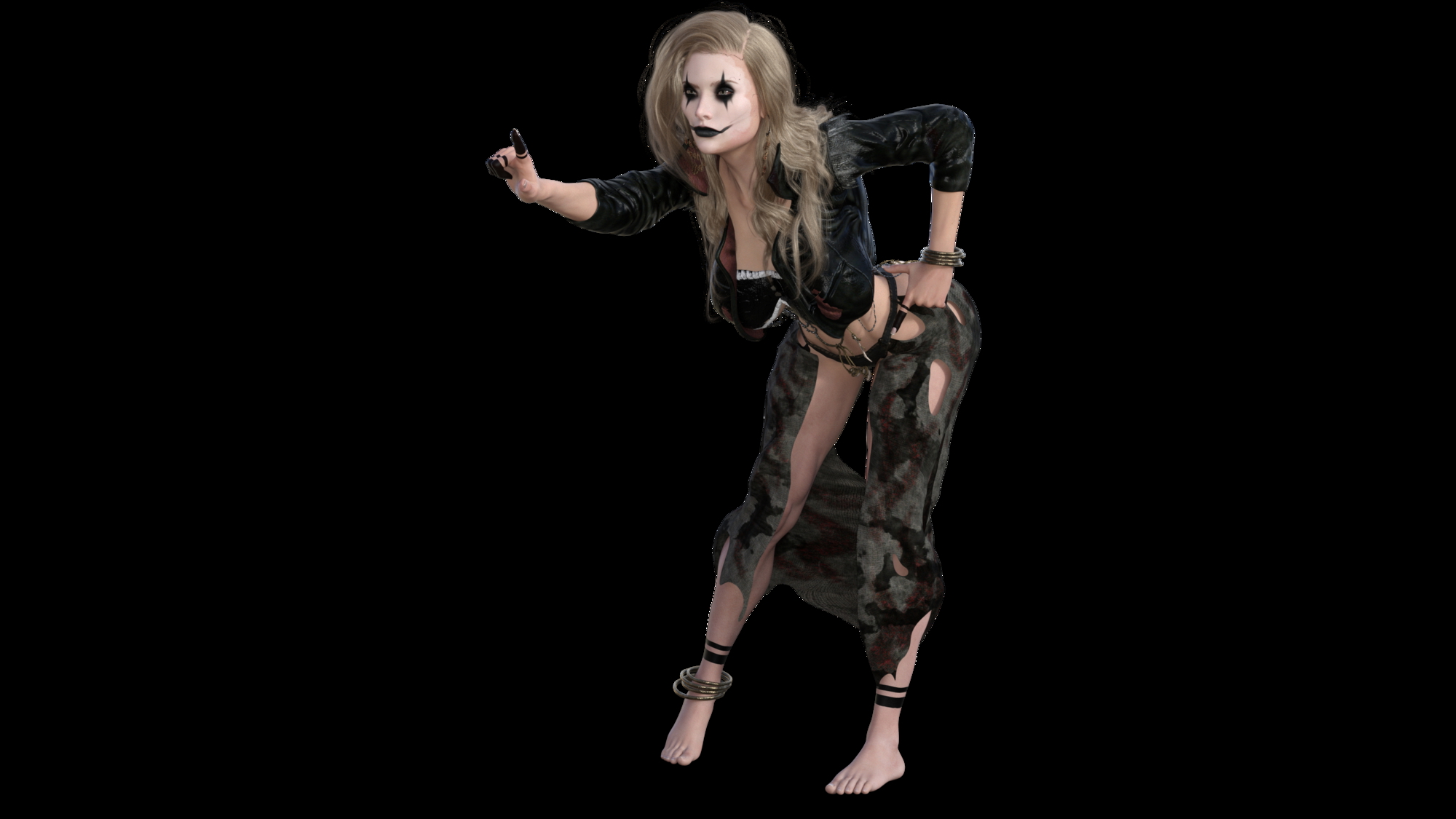 Goo girl the clown  Sexy Sex Fantasy Barefoot Bare Chest Feet Naked Clown Cum Cumshot