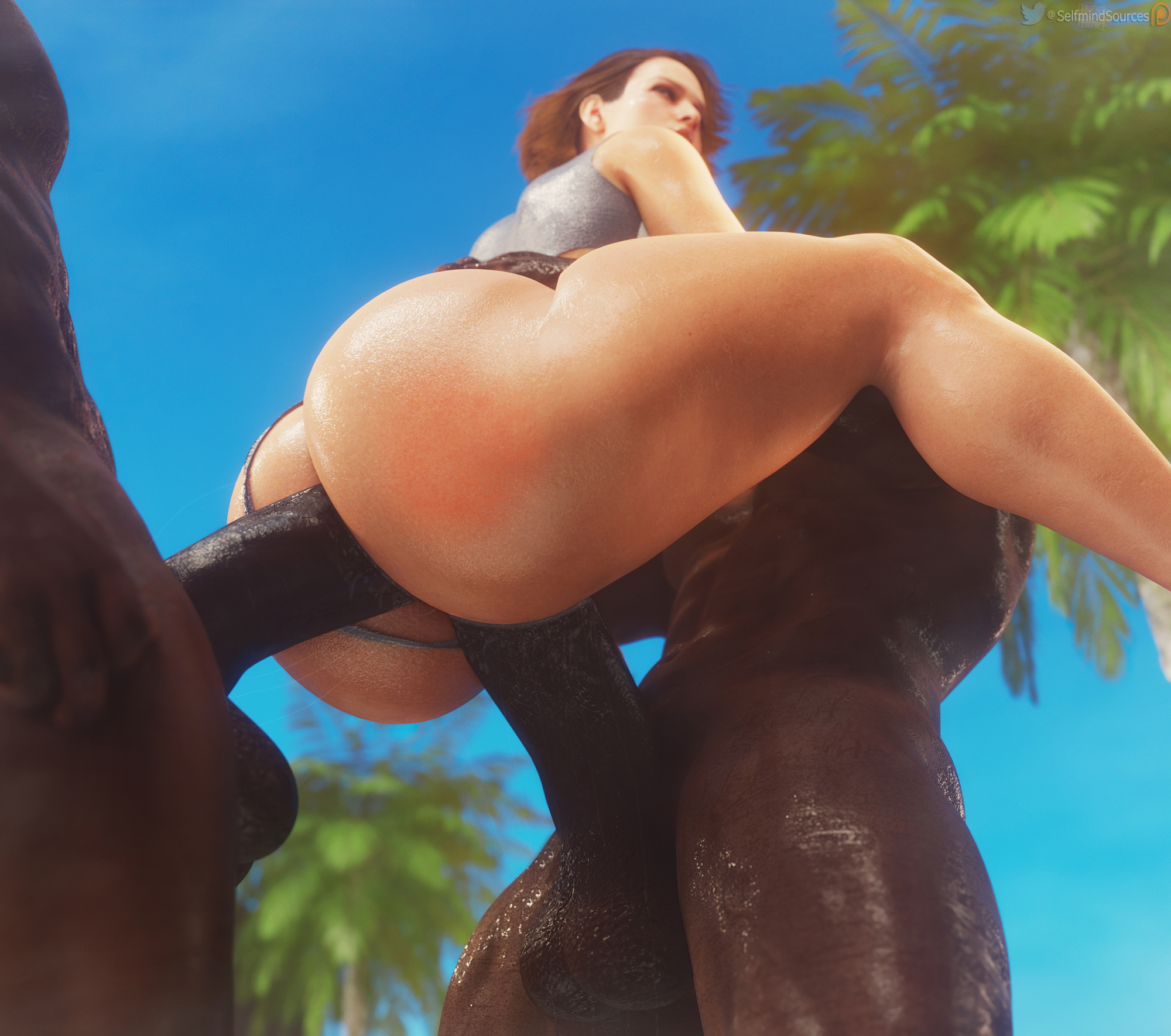 Jill carried & pumped in both holes Jill Valentine Resident Evil 3d Porn Half Naked Big Cock Anal Anal Penetration Anal Sex Spread Legs Double Penetration Pussy Penetration Outdoor Sex Lift Up