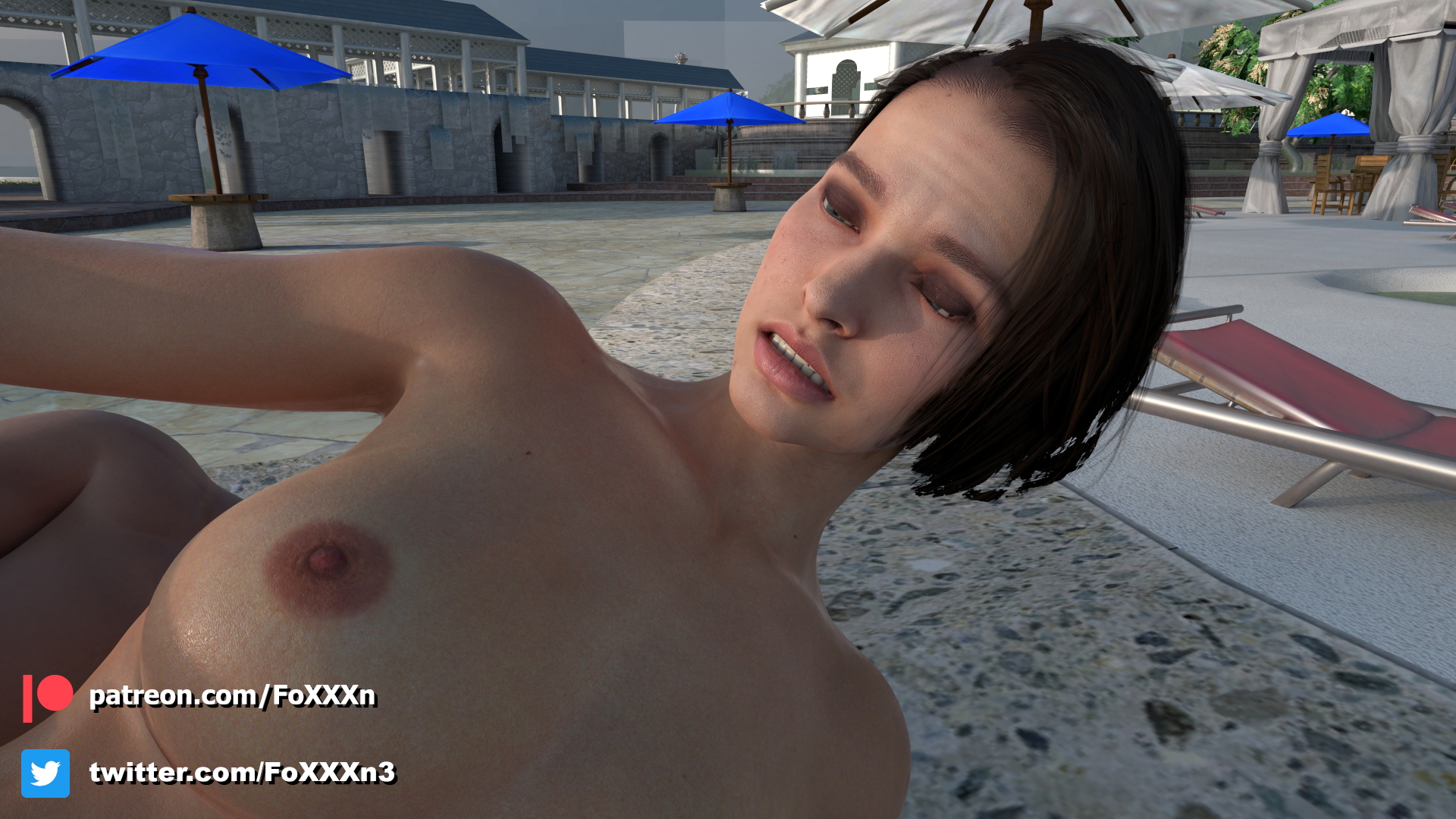 Jill and Leon by the Pool Resident Evil Resident Evil 2 Resident Evil 3 Remake Jill Valentine Leon Kennedy Anal Anal Penetration Anal Sex Cum Cum Inside Cum In Pussy Cum Drip Creampie Scream In Pleasure Barefoot Wet 38