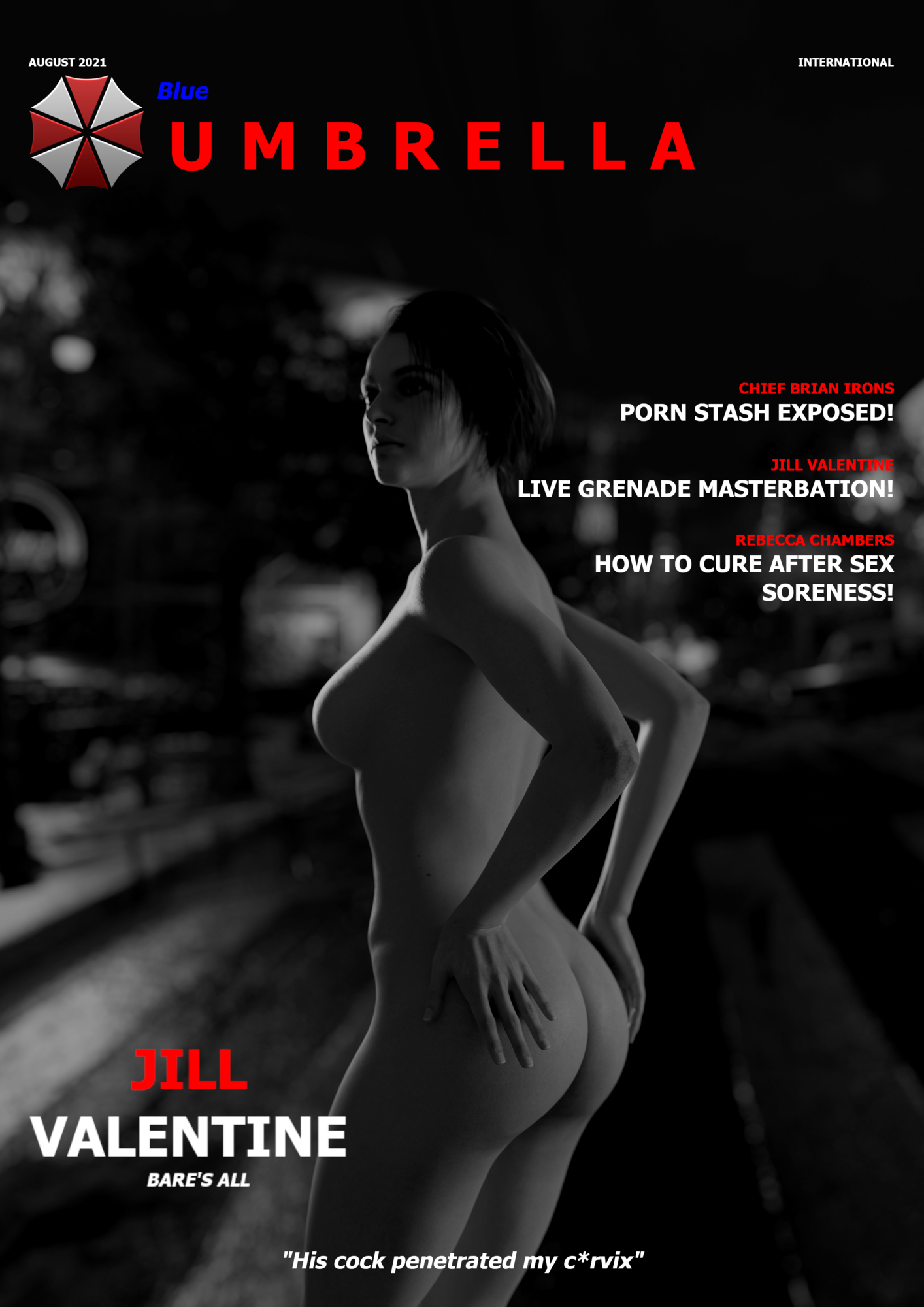 Blue Umbrella Magazine Resident Evil Resident Evil 3 Remake Jill Valentine Magazine Masturbating