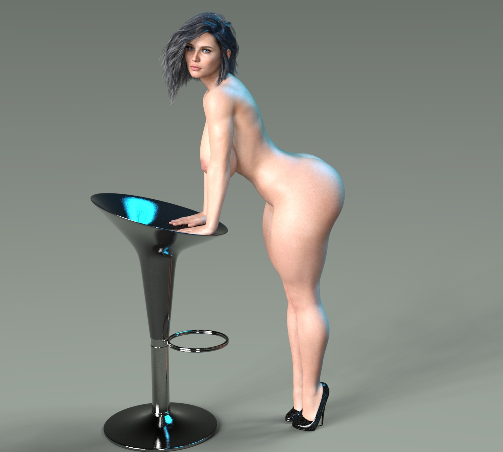 Sexy Babe Scarlett  Milf Big Ass Big Breasts Naked 3d Porn High Heels Thicc Thick Blue Eyes Brunette Babe Sexy 3