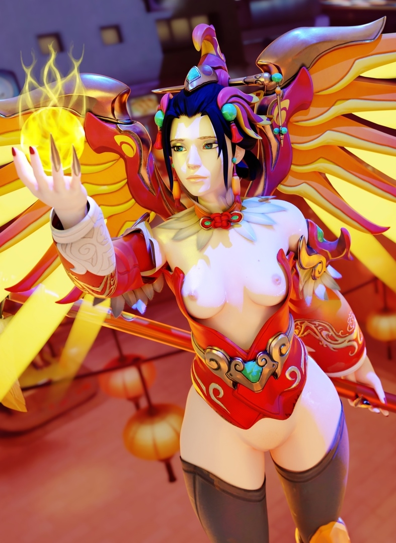Mercy Zhuque (NSFW) Overwatch Mercy Tits Pussy