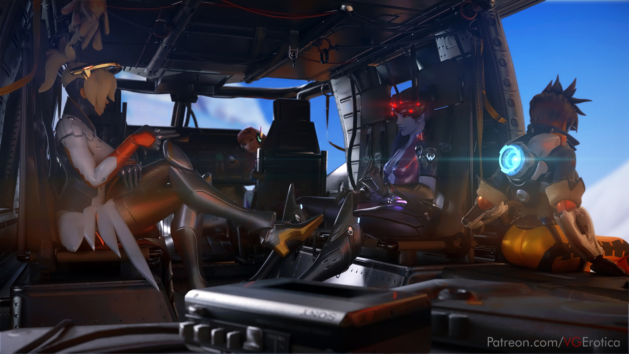 OW Alltogether Overwatch Dva (overwatch) Tracer Widowmaker Mercy 3d Porn Sexy