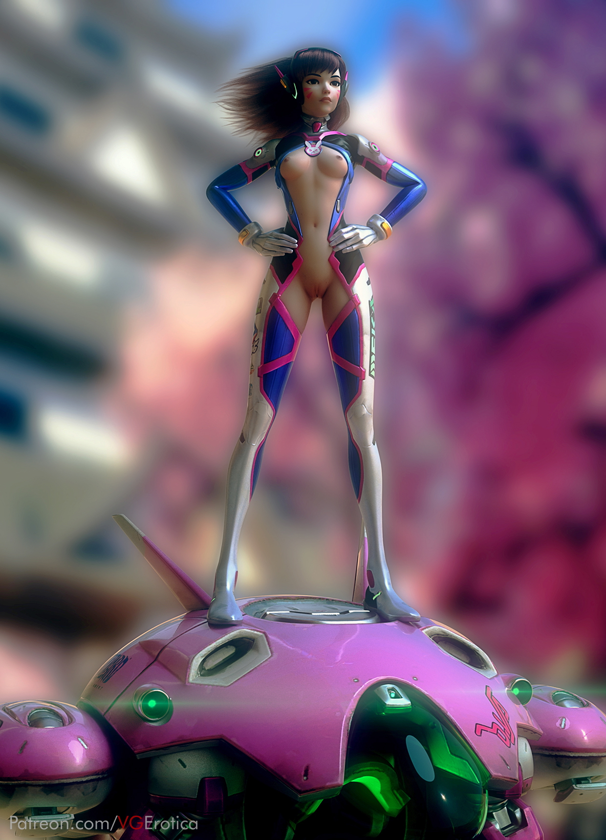 D.va Overwatch Dva (overwatch) 3d Porn Sexy Natural Boobs Natural Tits Pussy Half Naked Small Breasts