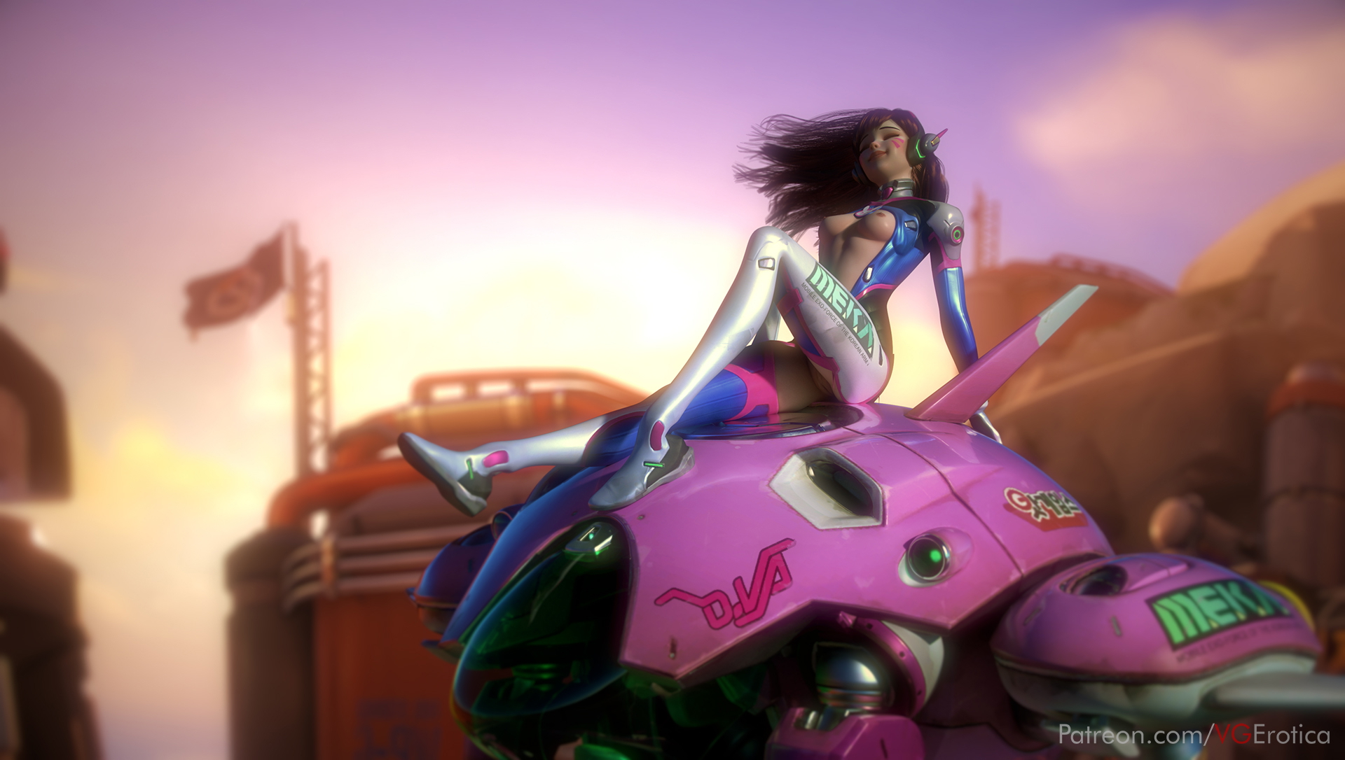 D.va 2 Overwatch Dva (overwatch) 3d Porn Pussy Natural Boobs Small Tits Small Breasts