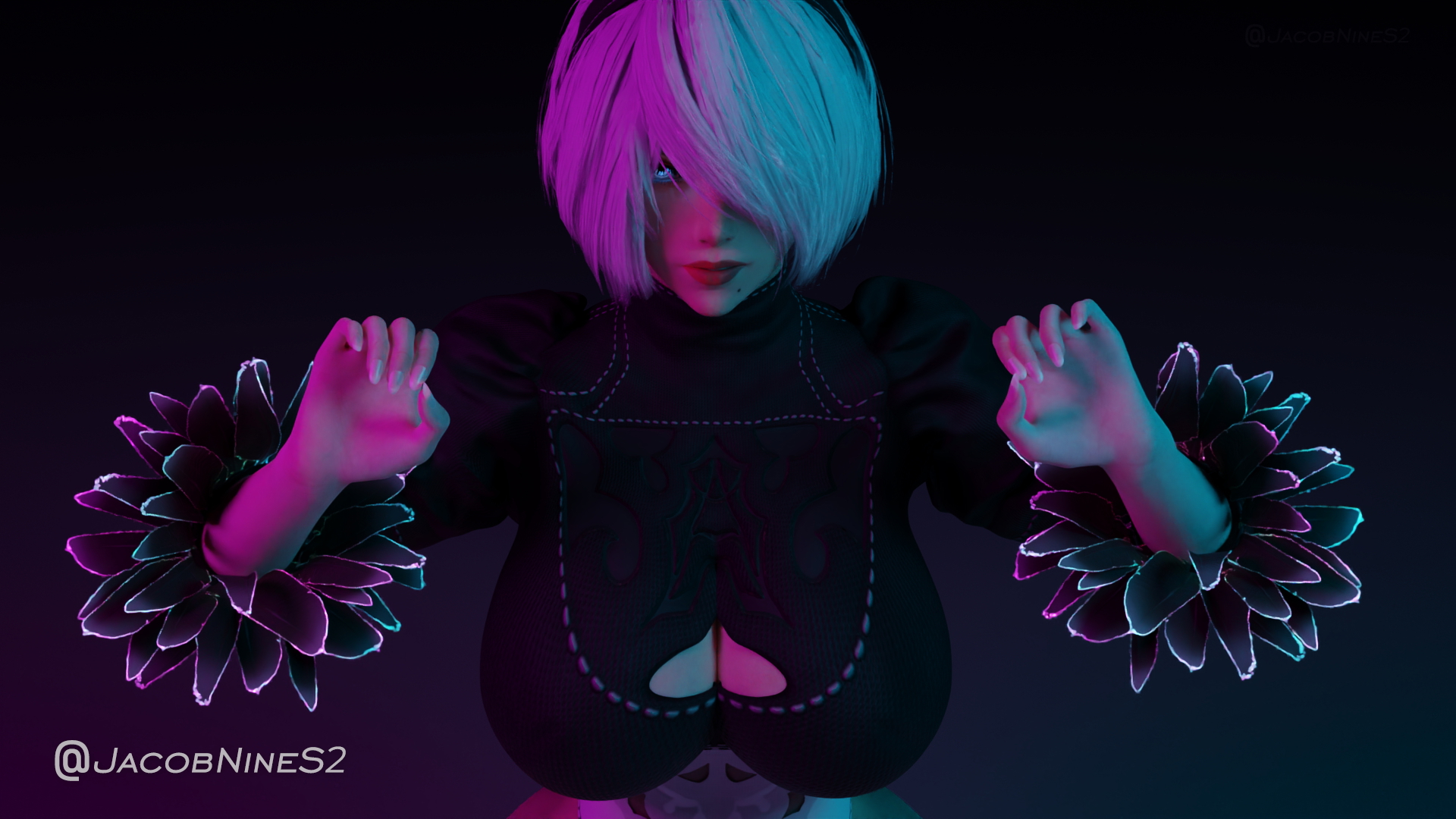 New day new stuff 2b Nier Automata Cumshot Cum Cum On Body Boobs Big Tits Big Breasts Sensual Nipples Camera Blue Eyes White Hair Bbc
