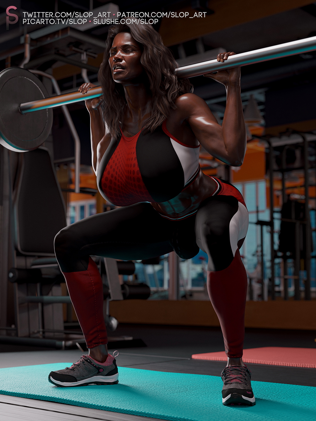 Worked Out - Part I Slushe Amaya Tahan Nina Broughton 3d Porn Futanari Futa Big Cock Big Tits Big Breasts Gym Workout Fitness Squatting Topless Oral Sex Sucking Cock Fellatio Blowjob Fuck From Behind Cumshot Doggy Style Balls Massage Cum Covered Interracial 2