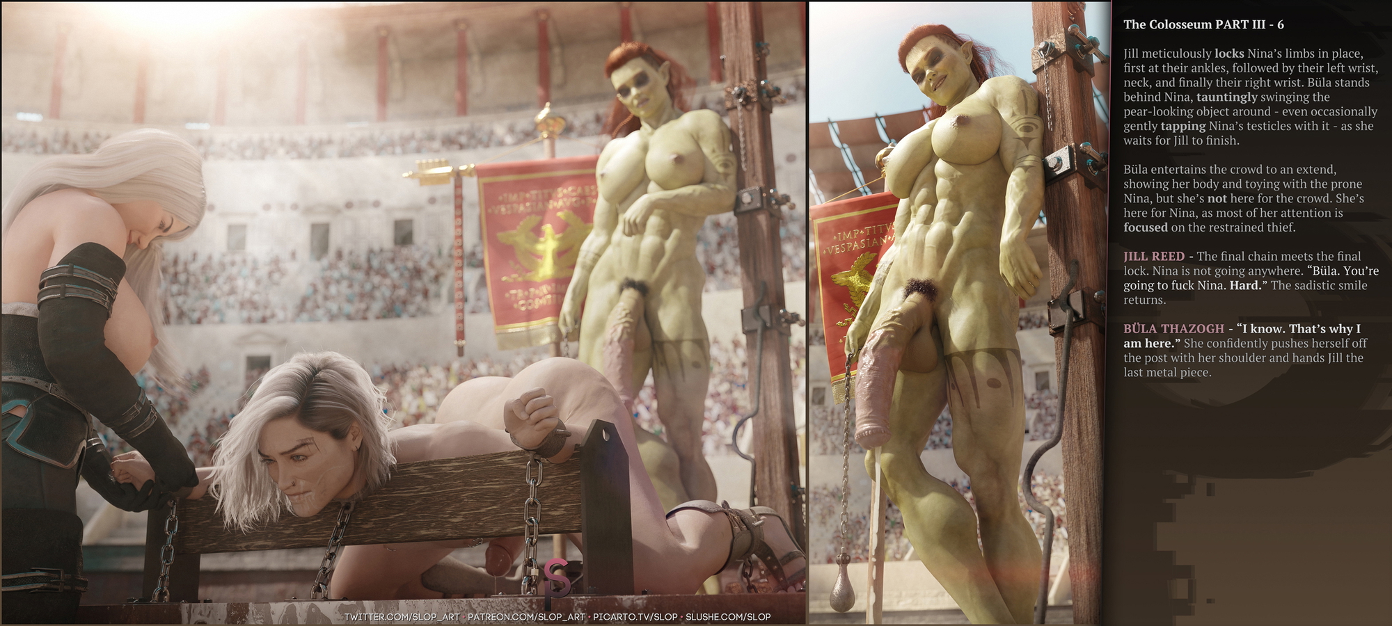 The Colosseum - Part III Slushe Nina Broughton 3d Porn Futanari Futa Big Cock Bwc Pink Nipples Futa On Futa Sucking Cock Fellatio Blowjob Eating Ass Fuck From Behind Cum Inside Cum Covered Forced Oral Rape Slave Butt plug Cum Inflation Orc Monster Cock Horsecock 6