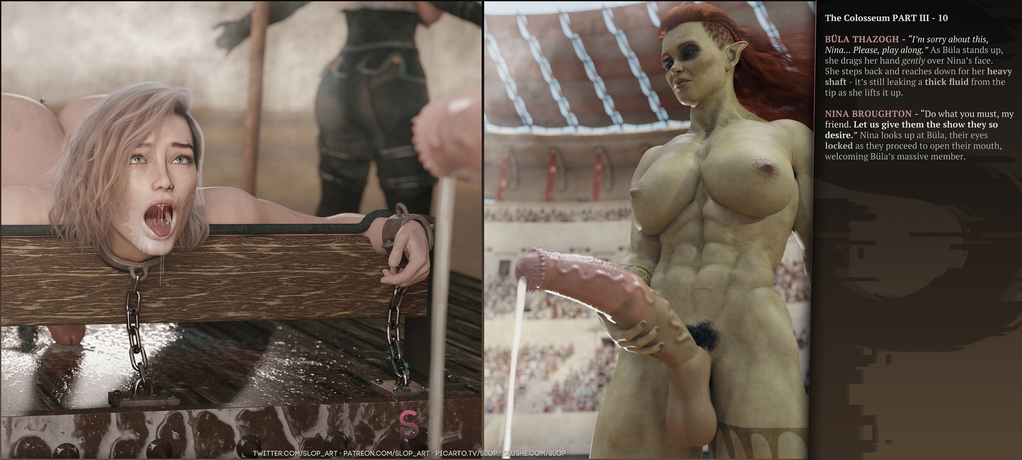 The Colosseum - Part III Slushe Nina Broughton 3d Porn Futanari Futa Big Cock Bwc Pink Nipples Futa On Futa Sucking Cock Fellatio Blowjob Eating Ass Fuck From Behind Cum Inside Cum Covered Forced Oral Rape Slave Butt plug Cum Inflation Orc Monster Cock Horsecock 10