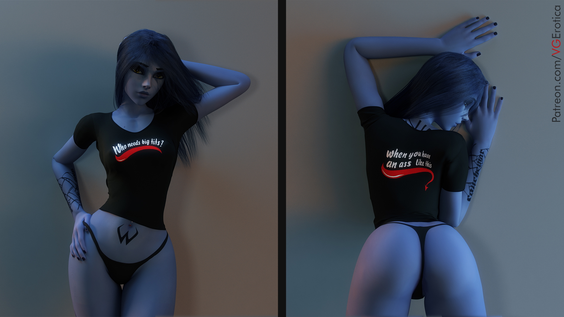 Widows Overwatch Widowmaker 3d Porn Naked Nude Pinup Sexy Natural Boobs Natural Tits Pussy Ass Booty